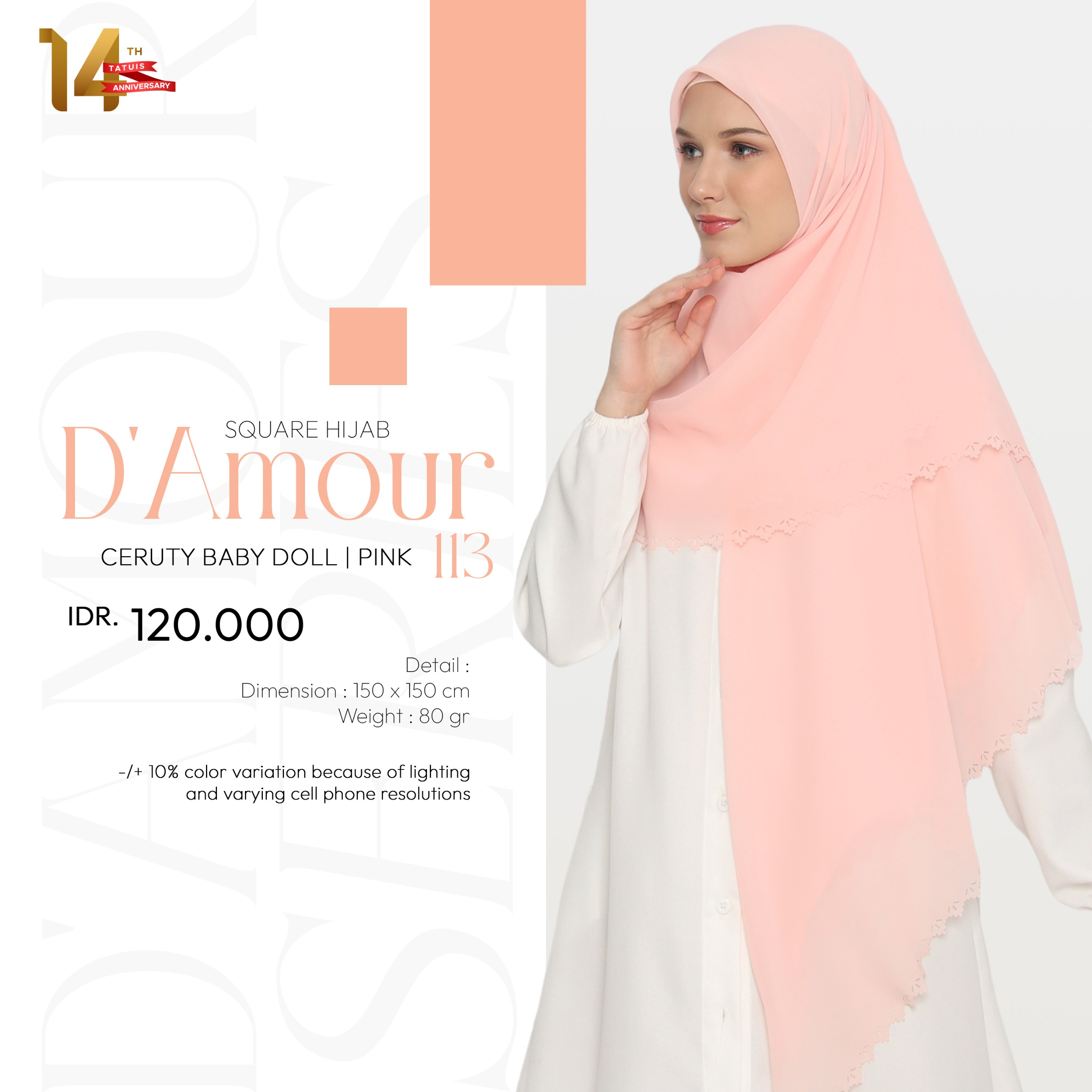 Tatuis Square Hijab Damour 113 Maxy