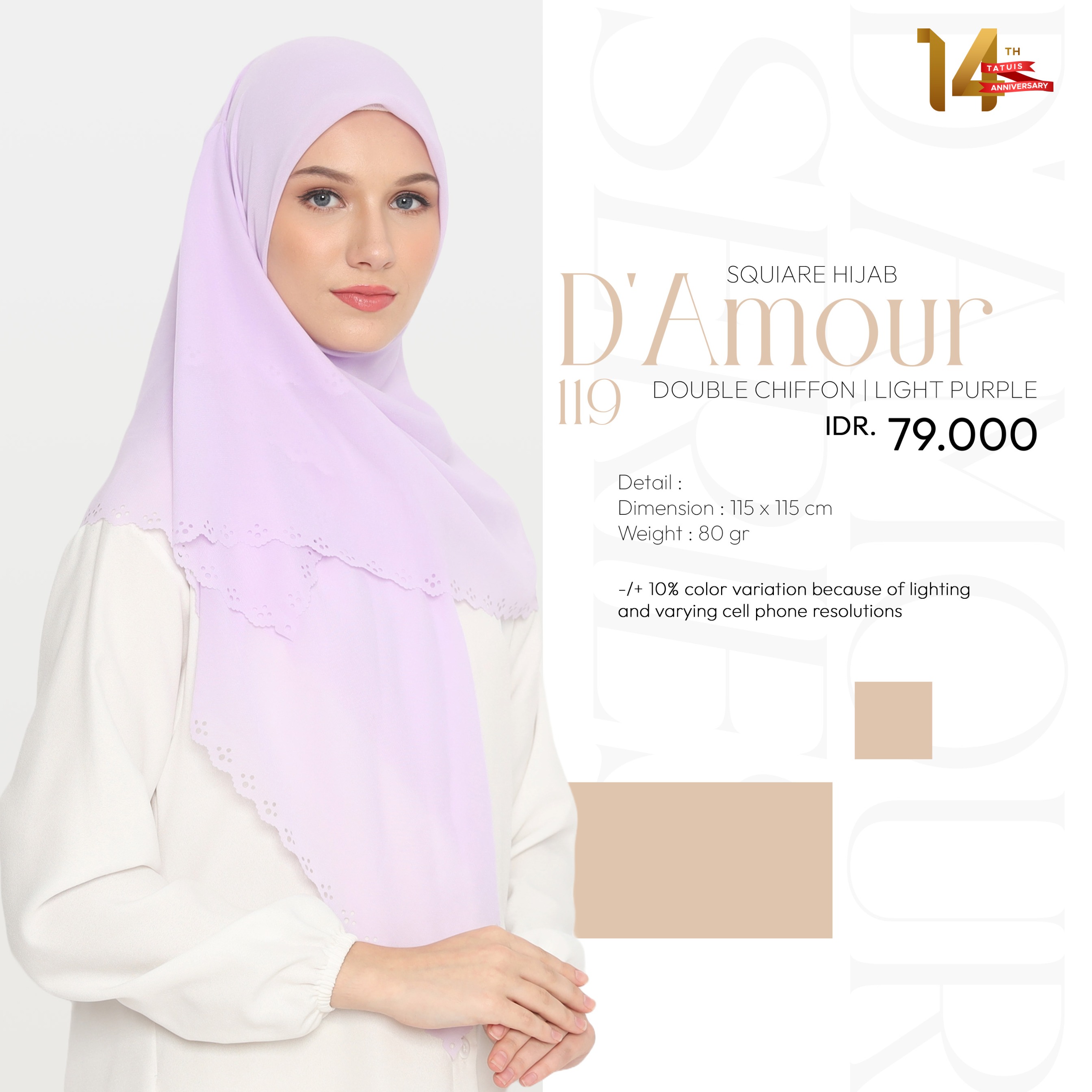 Tatuis Square Hijab Damour 119 Reguler