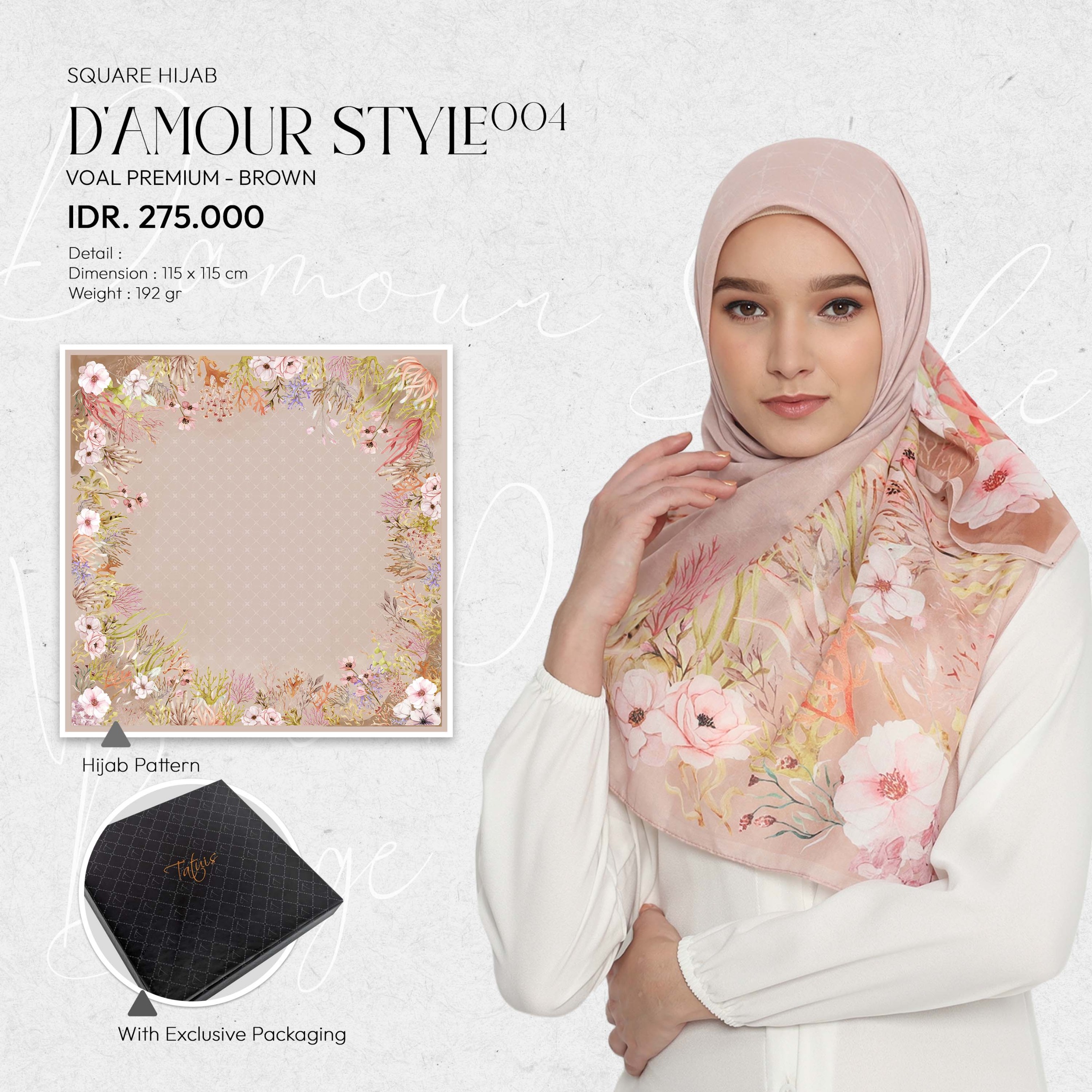 Tatuis Square Hijab Damour Style 004