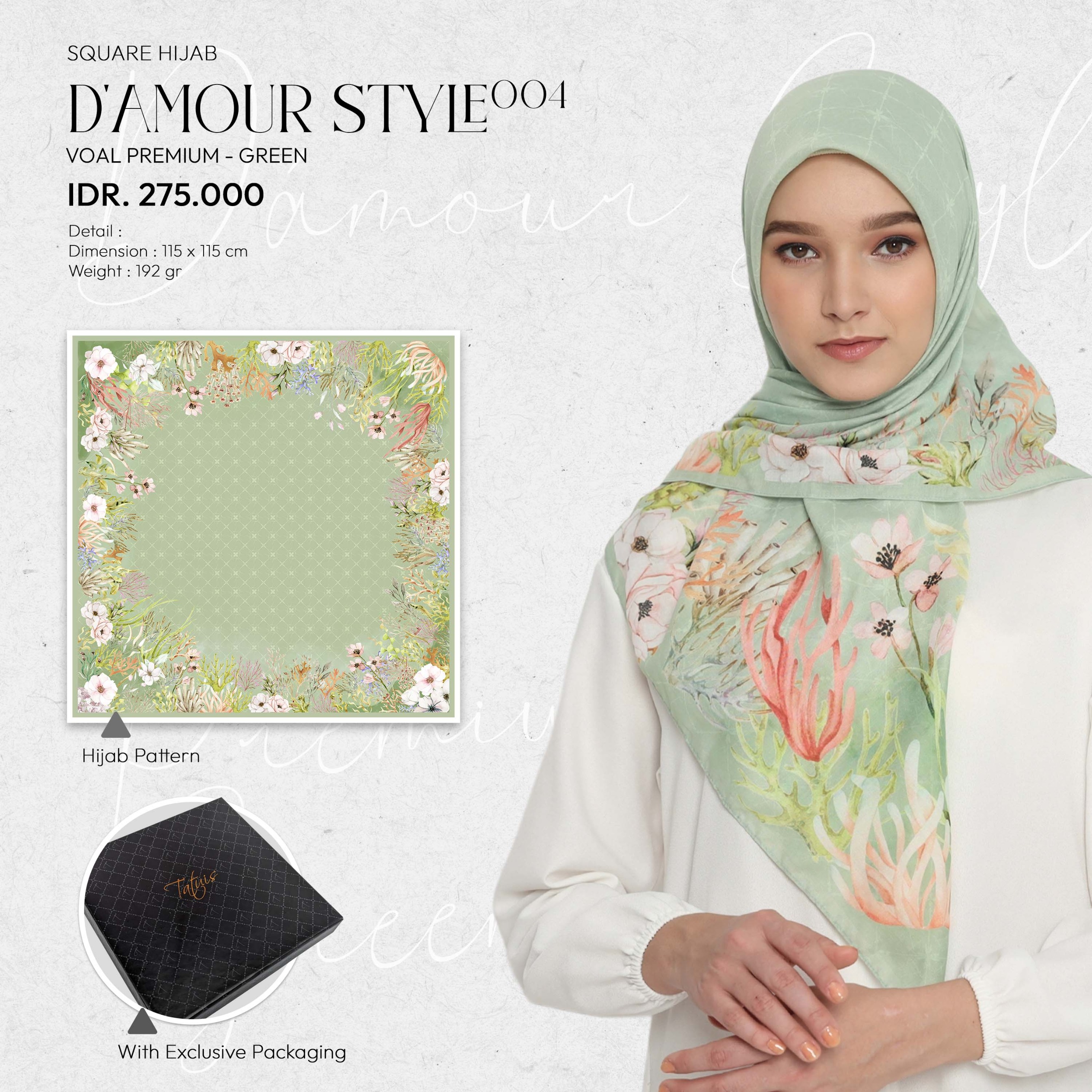 Tatuis Square Hijab Damour Style 004