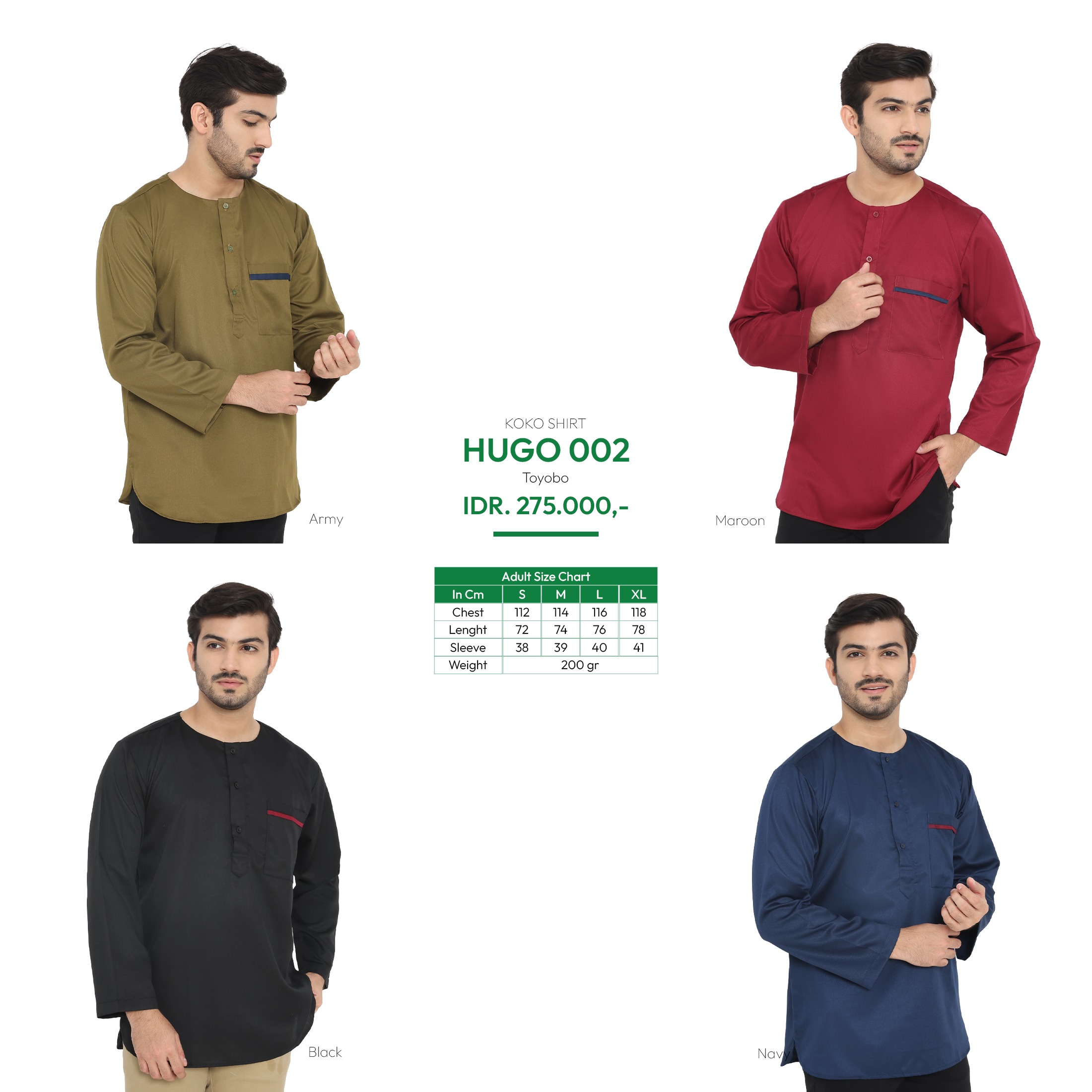 Tatuis Baju Koko Hugo 002 Dewasa