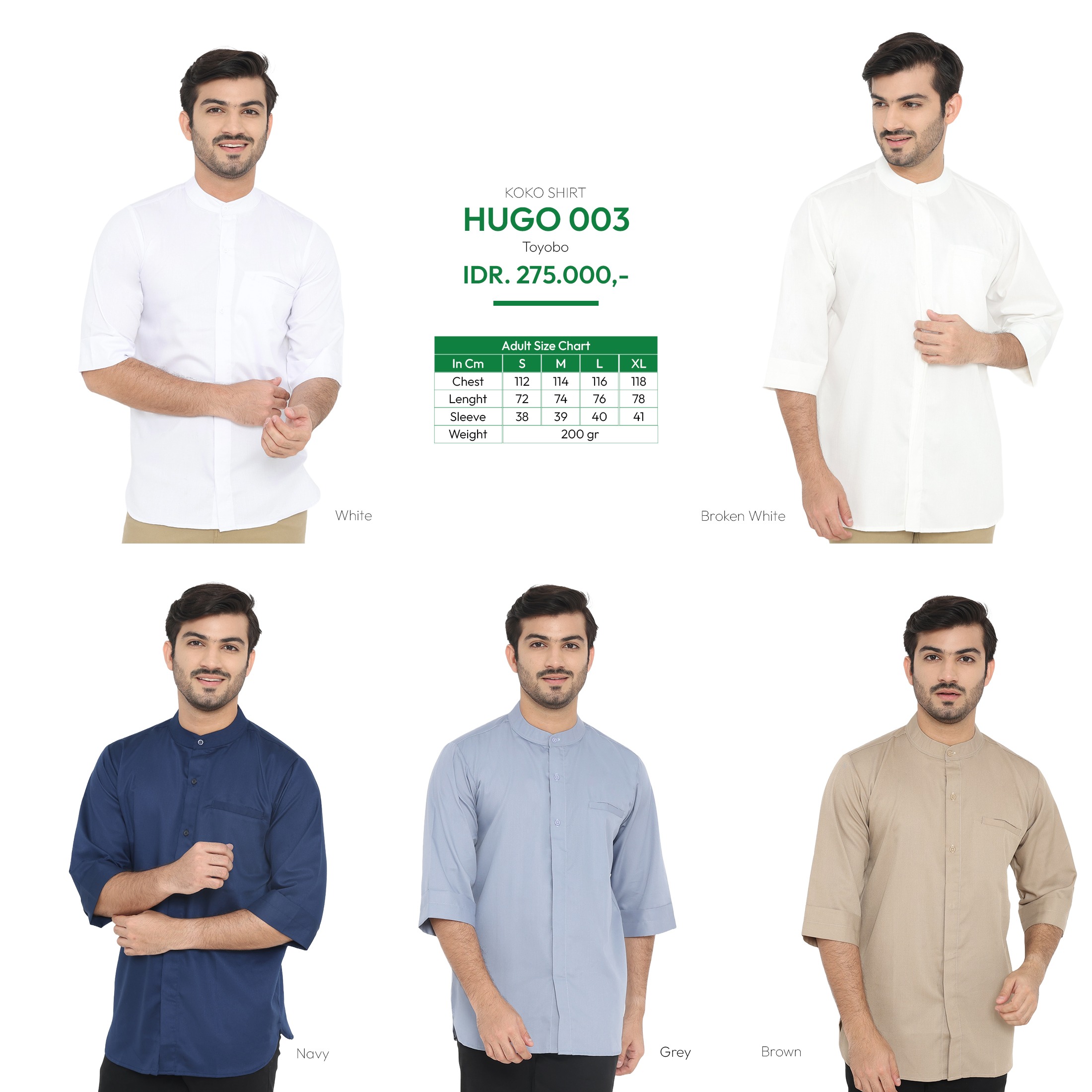 Tatuis Baju Koko Hugo 003 Dewasa