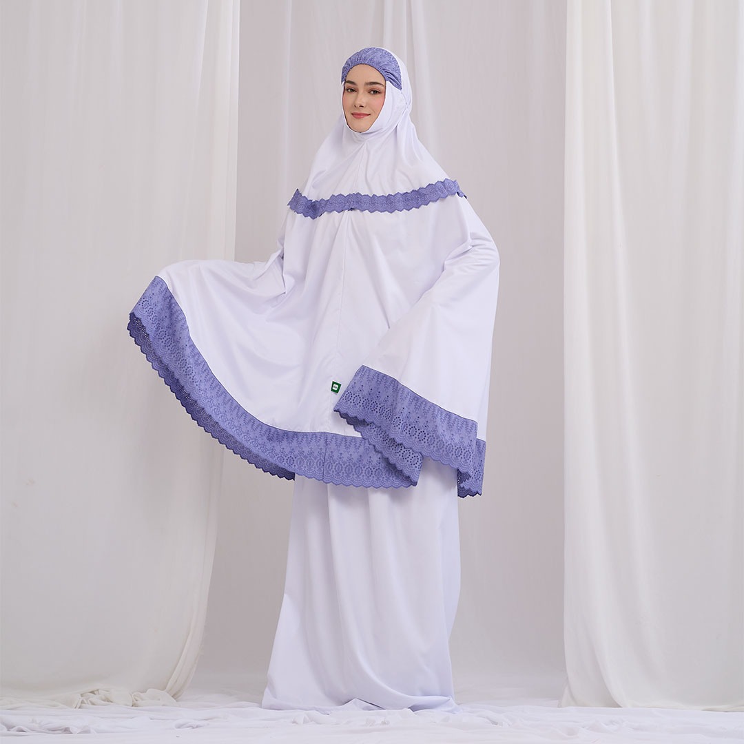 Mukena Tatuis Special Haji 2025 Broken White Dewasa Regu