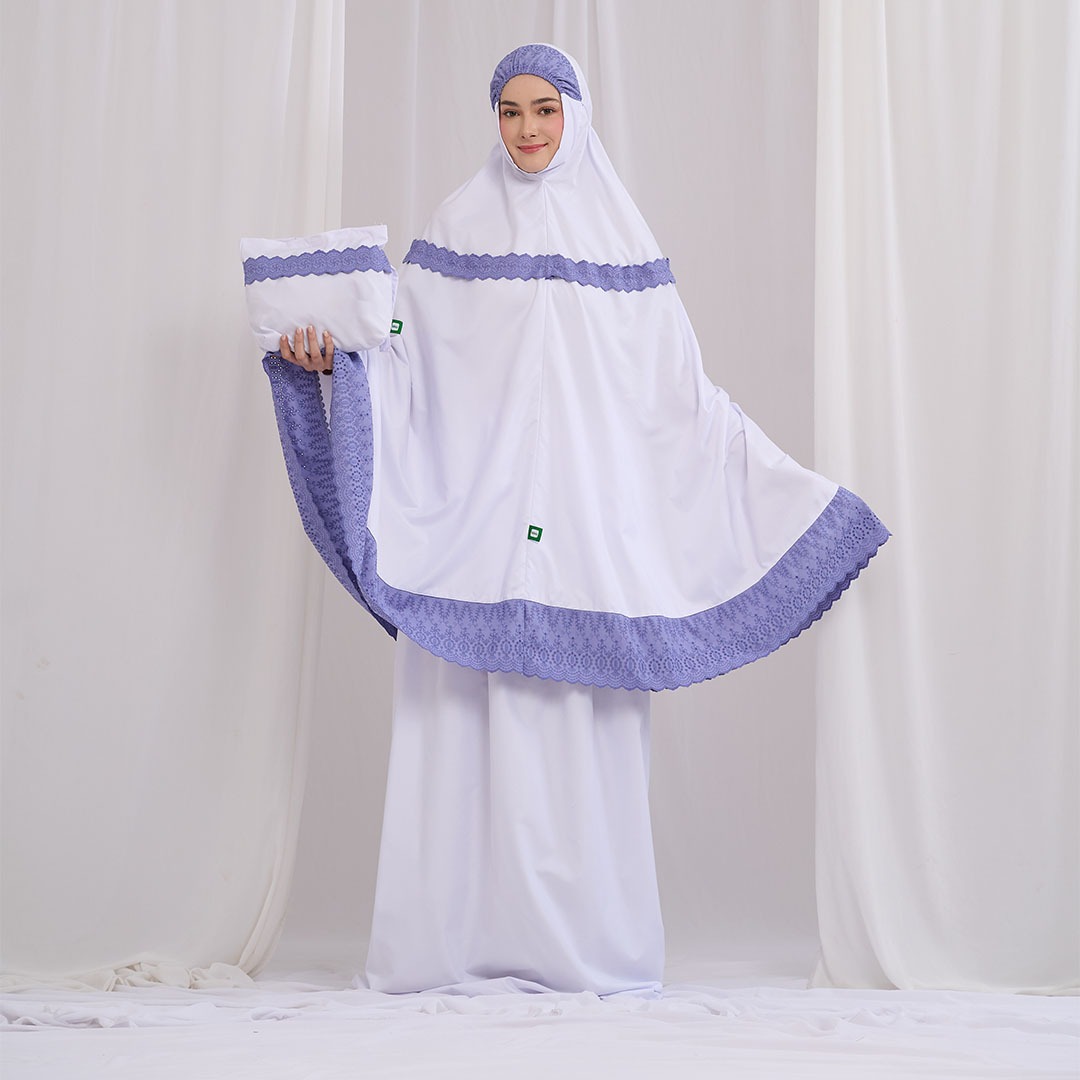 Mukena Tatuis Special Haji 2025 Broken White Dewasa Regu