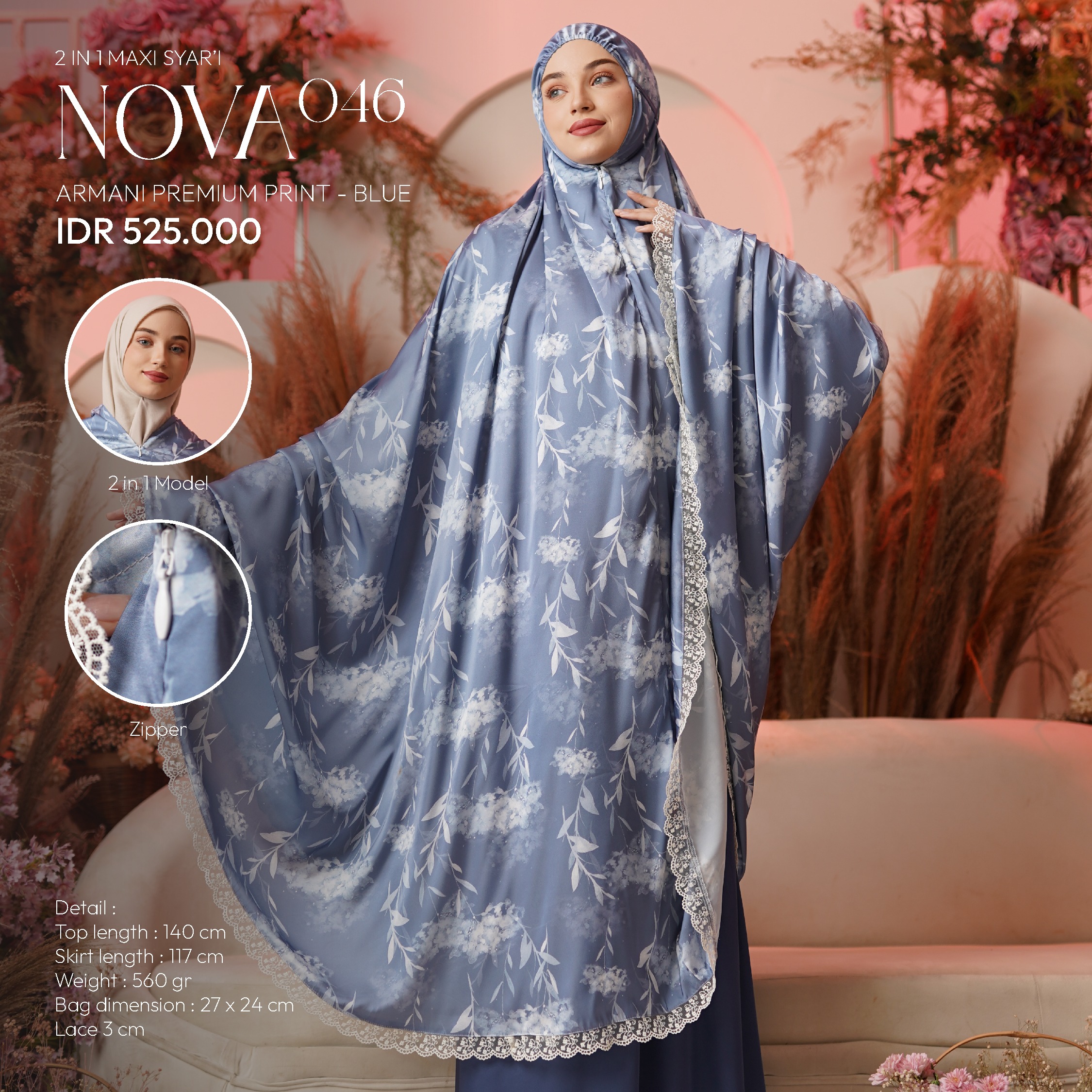 Tatuis Mukena Nova 046 2 IN 1 Dewasa Reguler