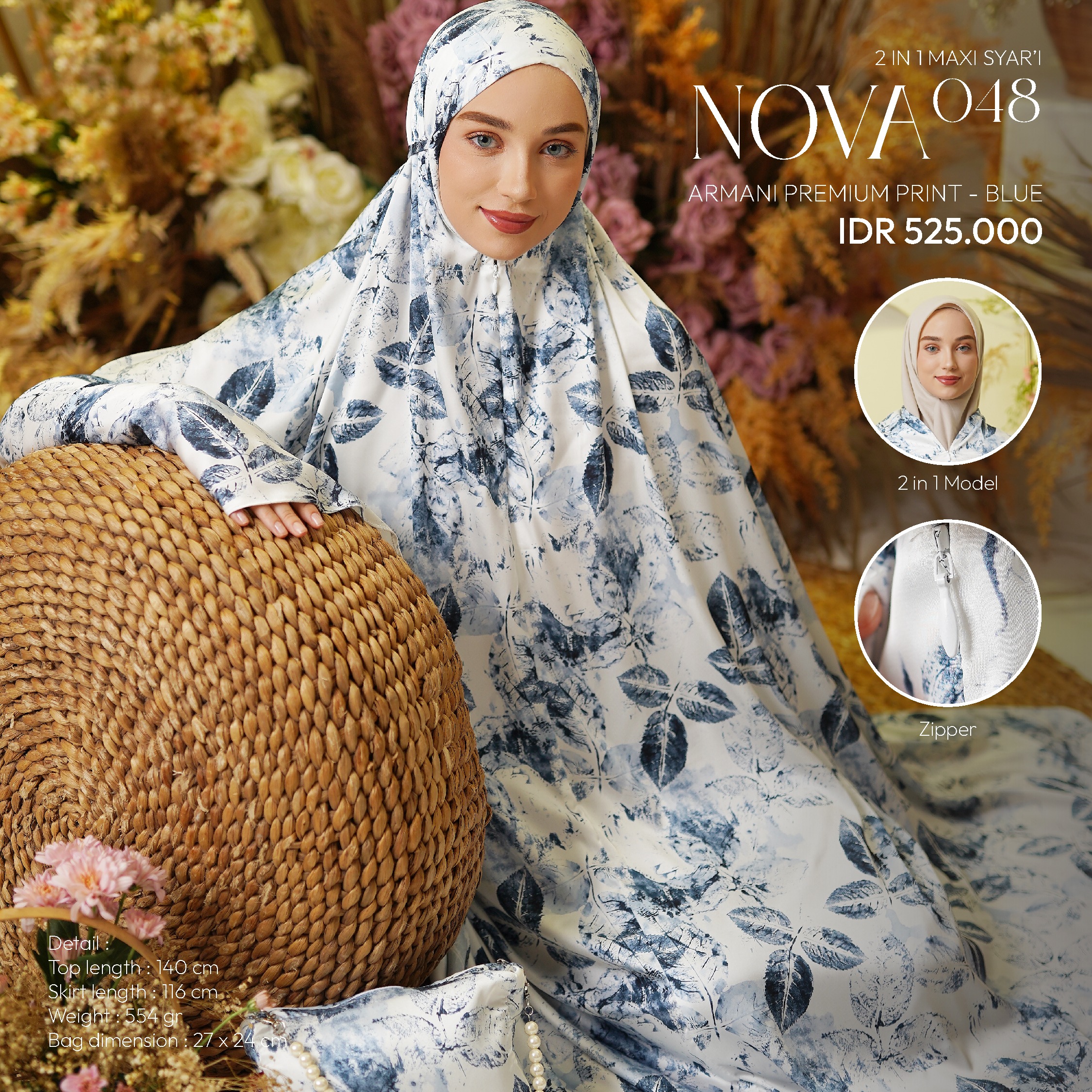 Tatuis Mukena Nova 048 2 IN 1 Dewasa Maxi Jumbo