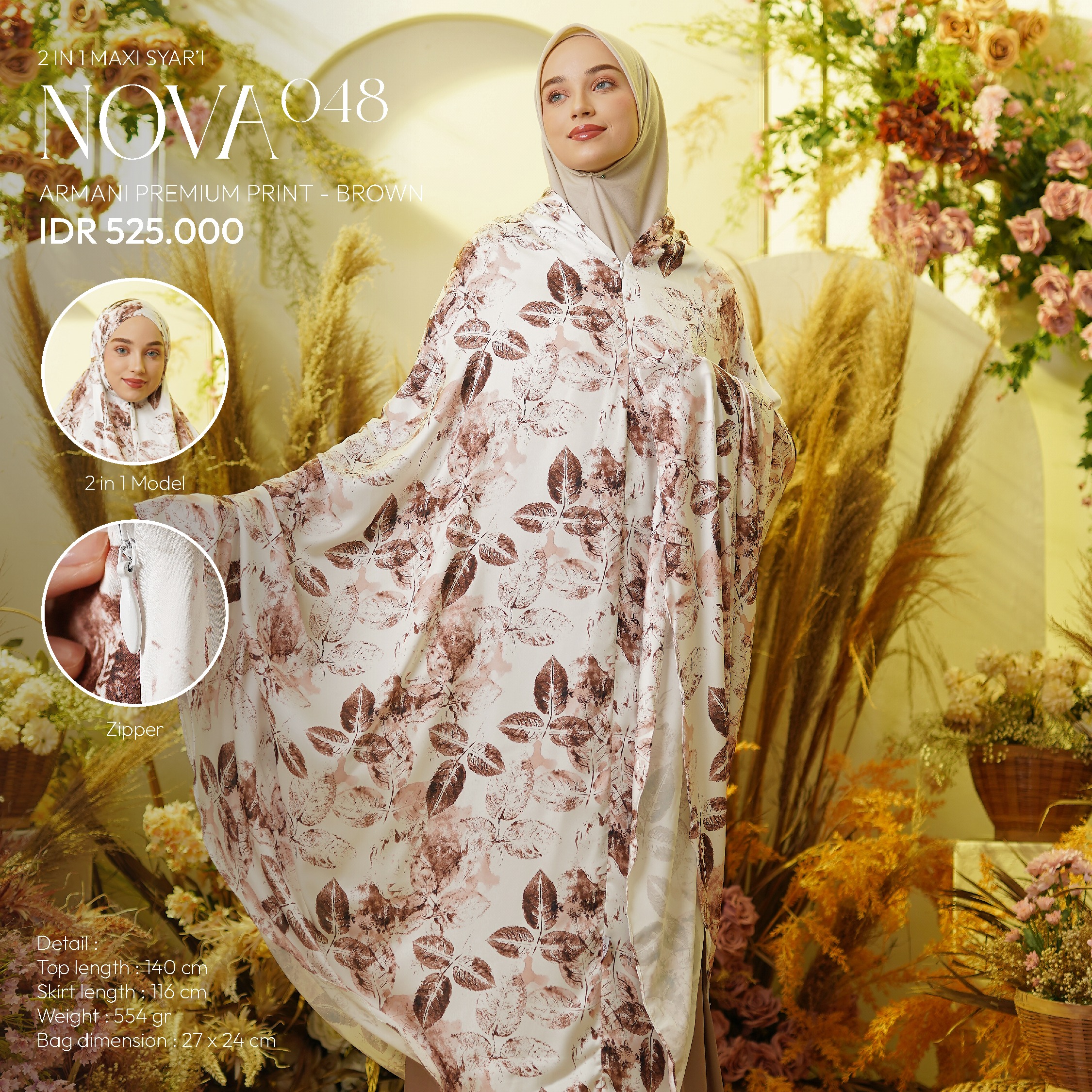 Tatuis Mukena Nova 048 2 IN 1 Dewasa Maxi Jumbo
