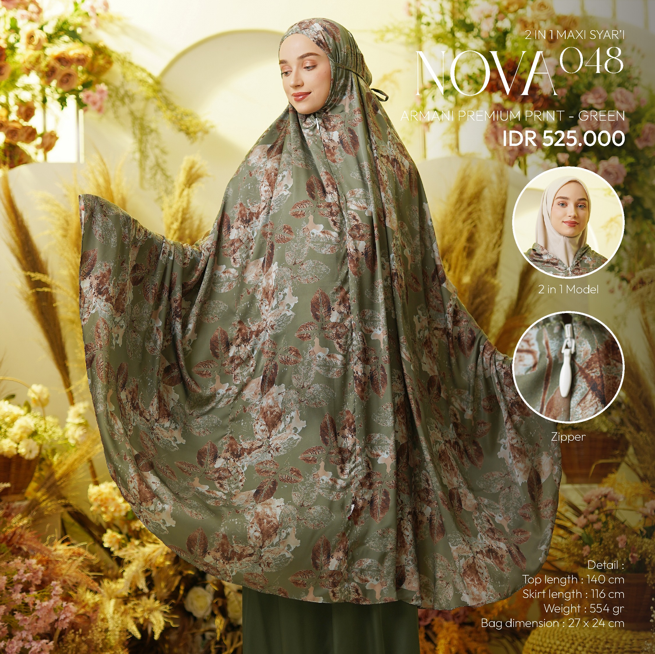 Tatuis Mukena Nova 048 2 IN 1 Dewasa Maxi Jumbo