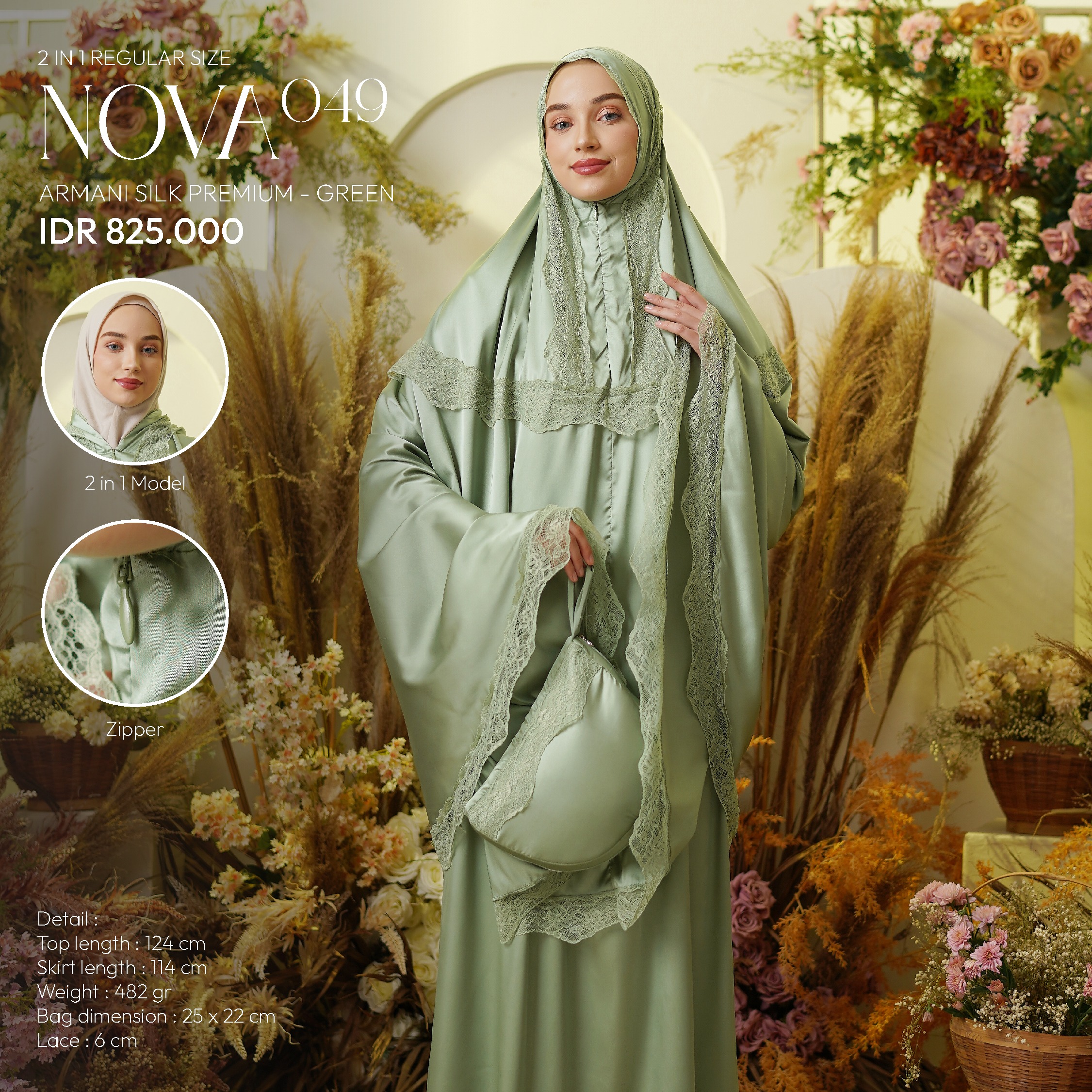 Tatuis Mukena Nova 049 2 IN 1 Dewasa Reguler