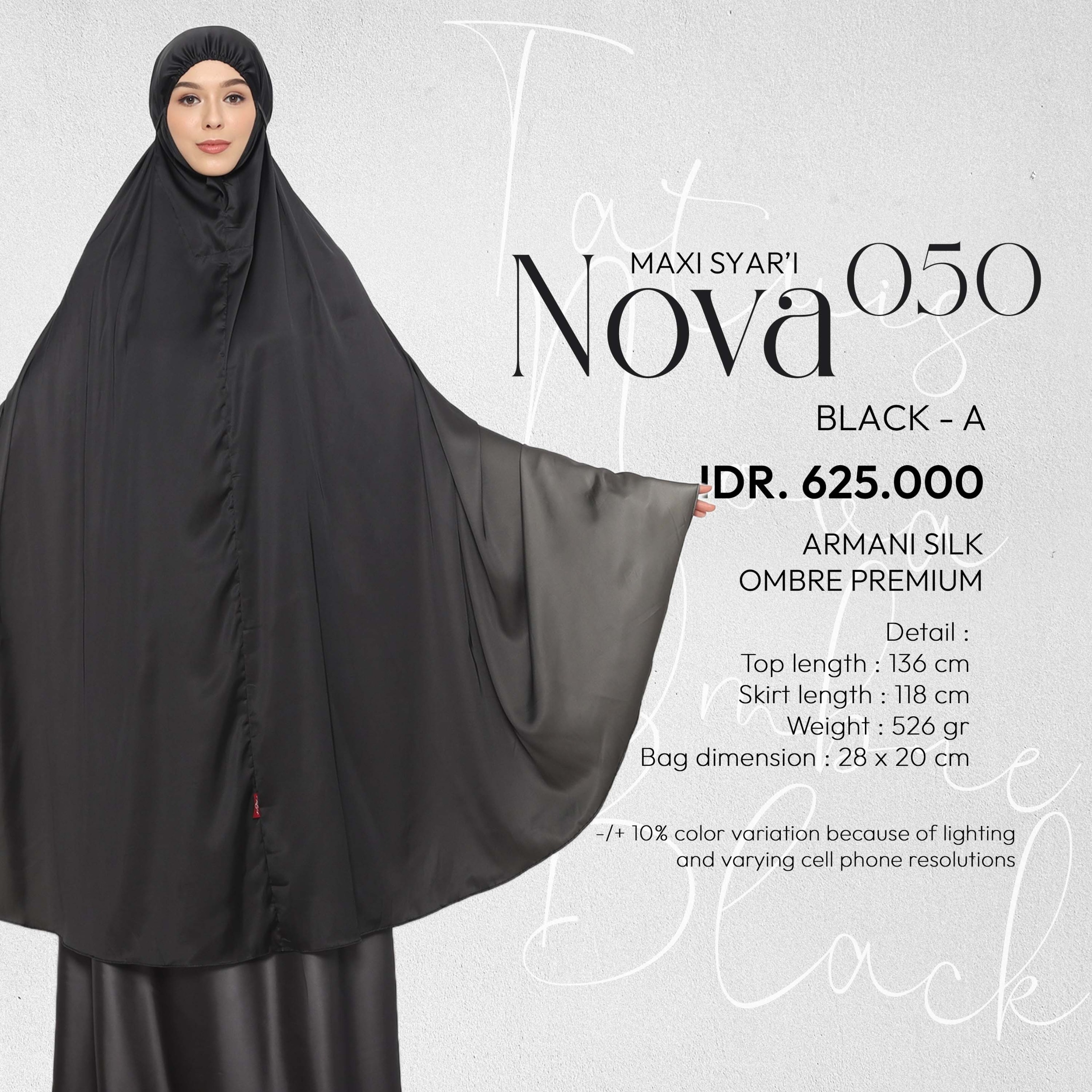 Tatuis Mukena Nova 050 Dewasa Maxi Syari Jumbo Ombre Premium