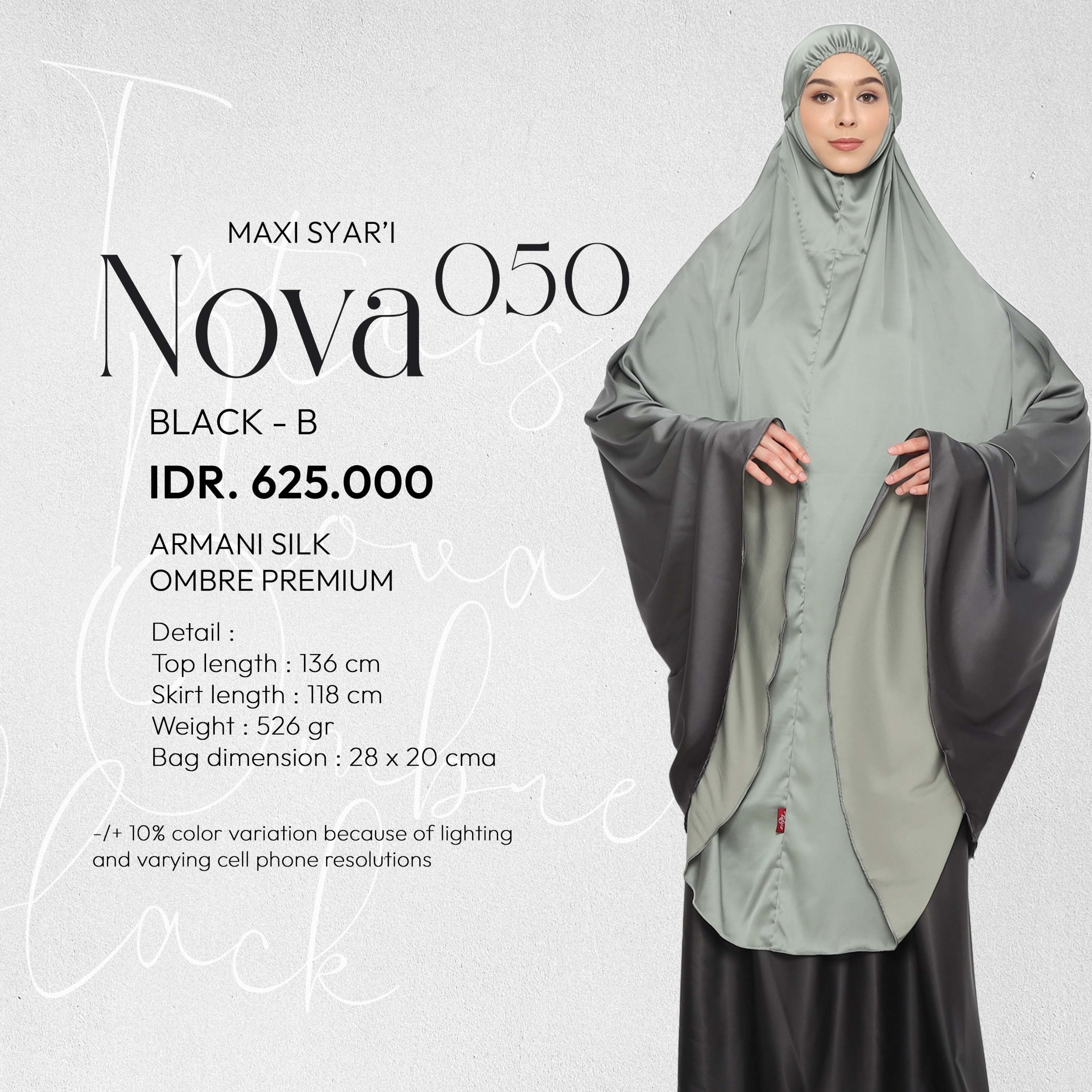 Tatuis Mukena Nova 050 Dewasa Maxi Syari Jumbo Ombre Premium