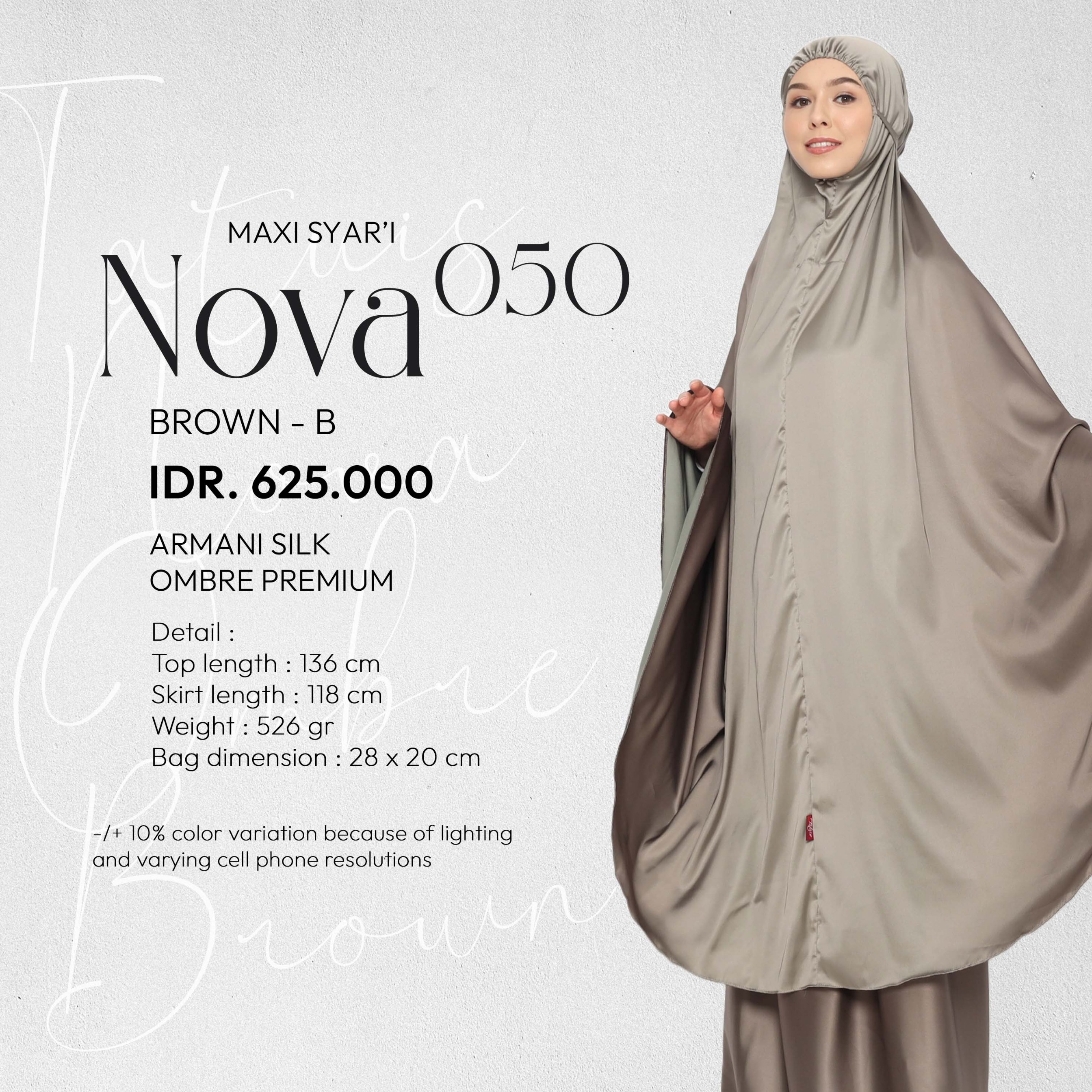 Tatuis Mukena Nova 050 Dewasa Maxi Syari Jumbo Ombre Premium