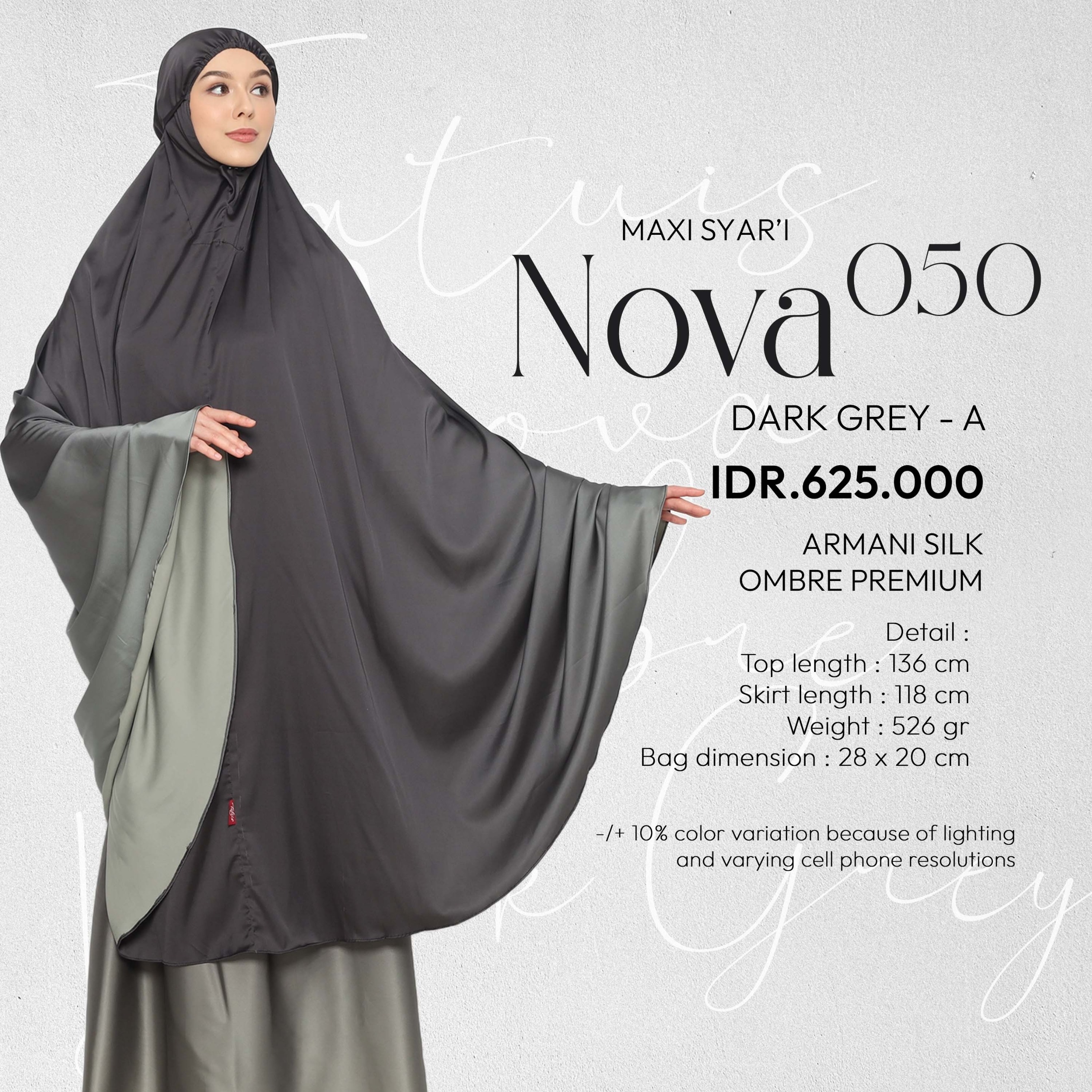 Tatuis Mukena Nova 050 Dewasa Maxi Syari Jumbo Ombre Premium