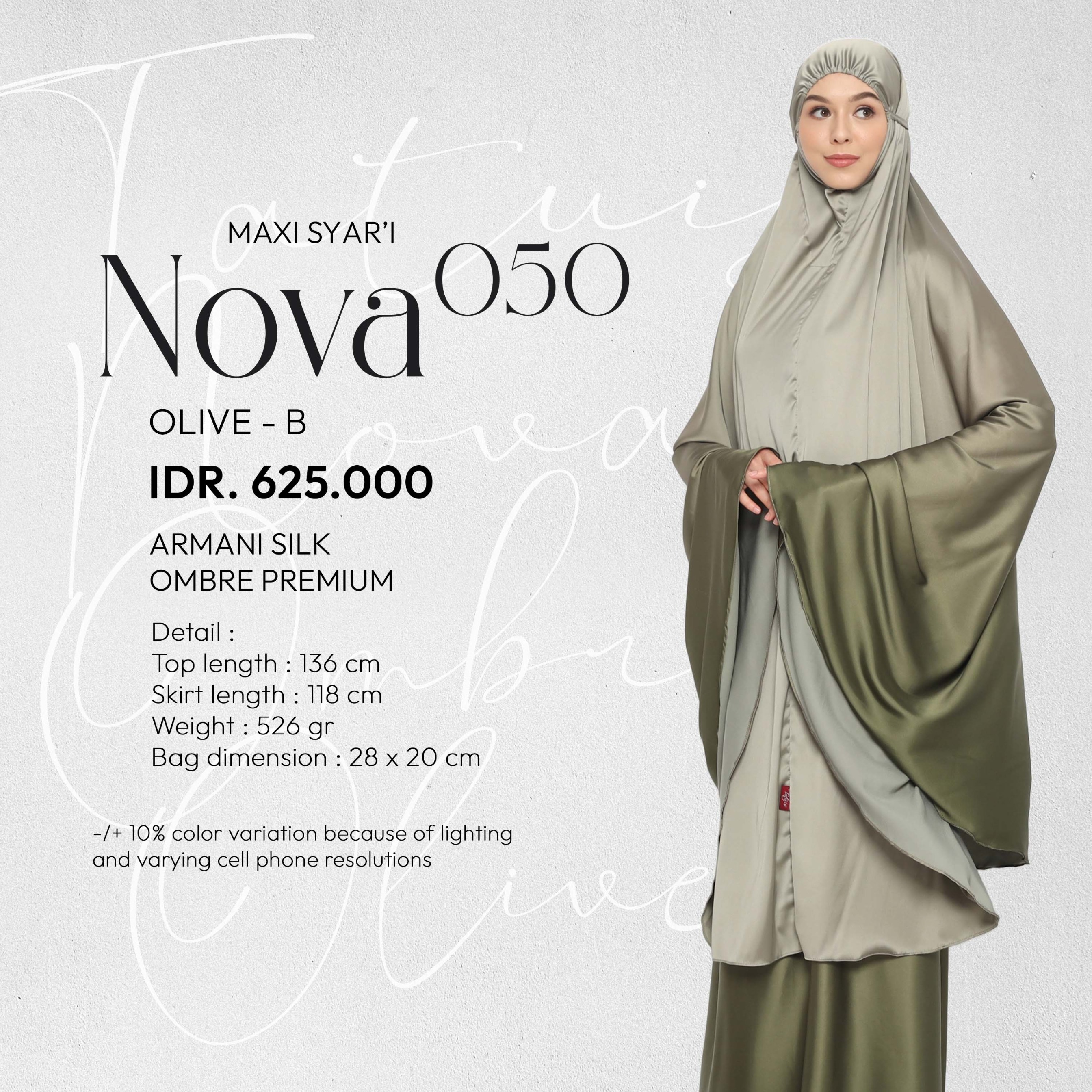 Tatuis Mukena Nova 050 Dewasa Maxi Syari Jumbo Ombre Premium