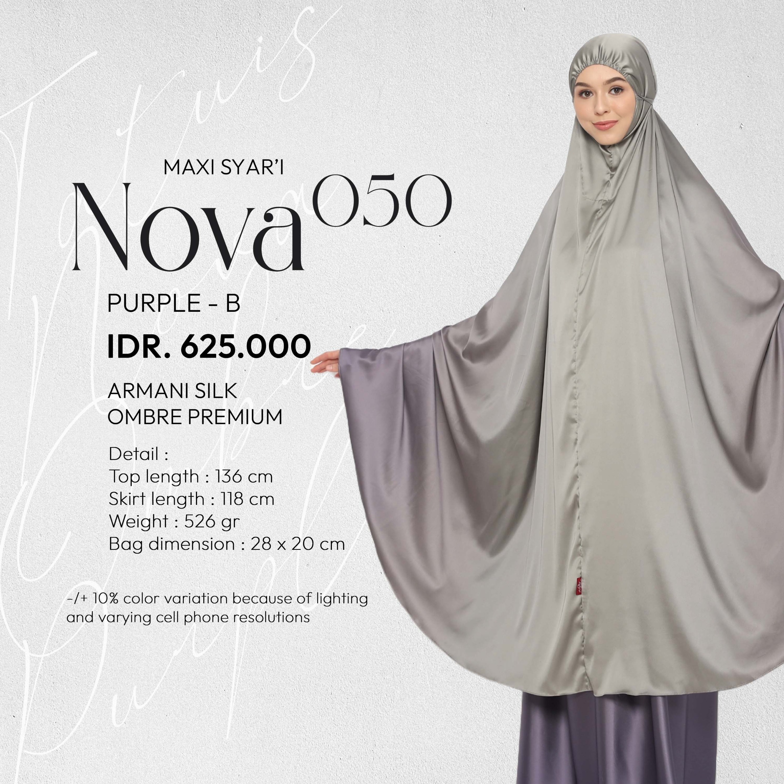 Tatuis Mukena Nova 050 Dewasa Maxi Syari Jumbo Ombre Premium