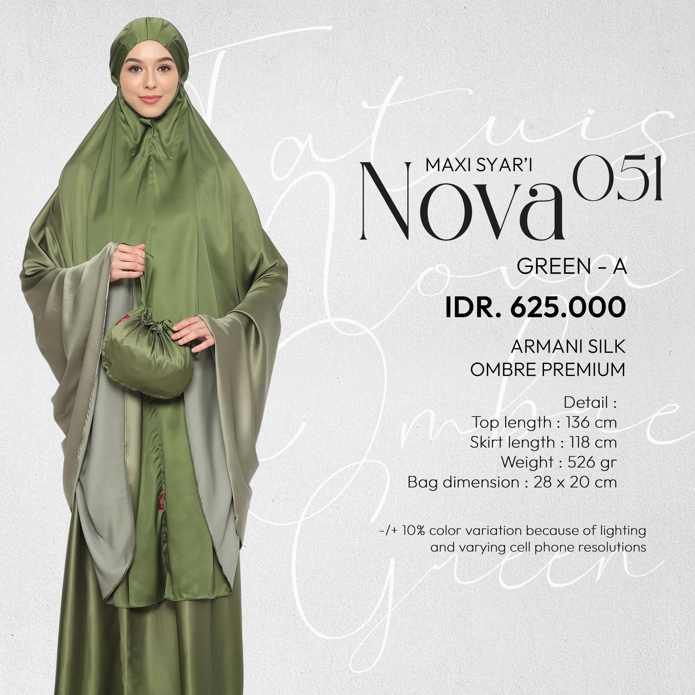 Tatuis Mukena Nova 051 Dewasa Maxi Syari Jumbo Ombre Premium