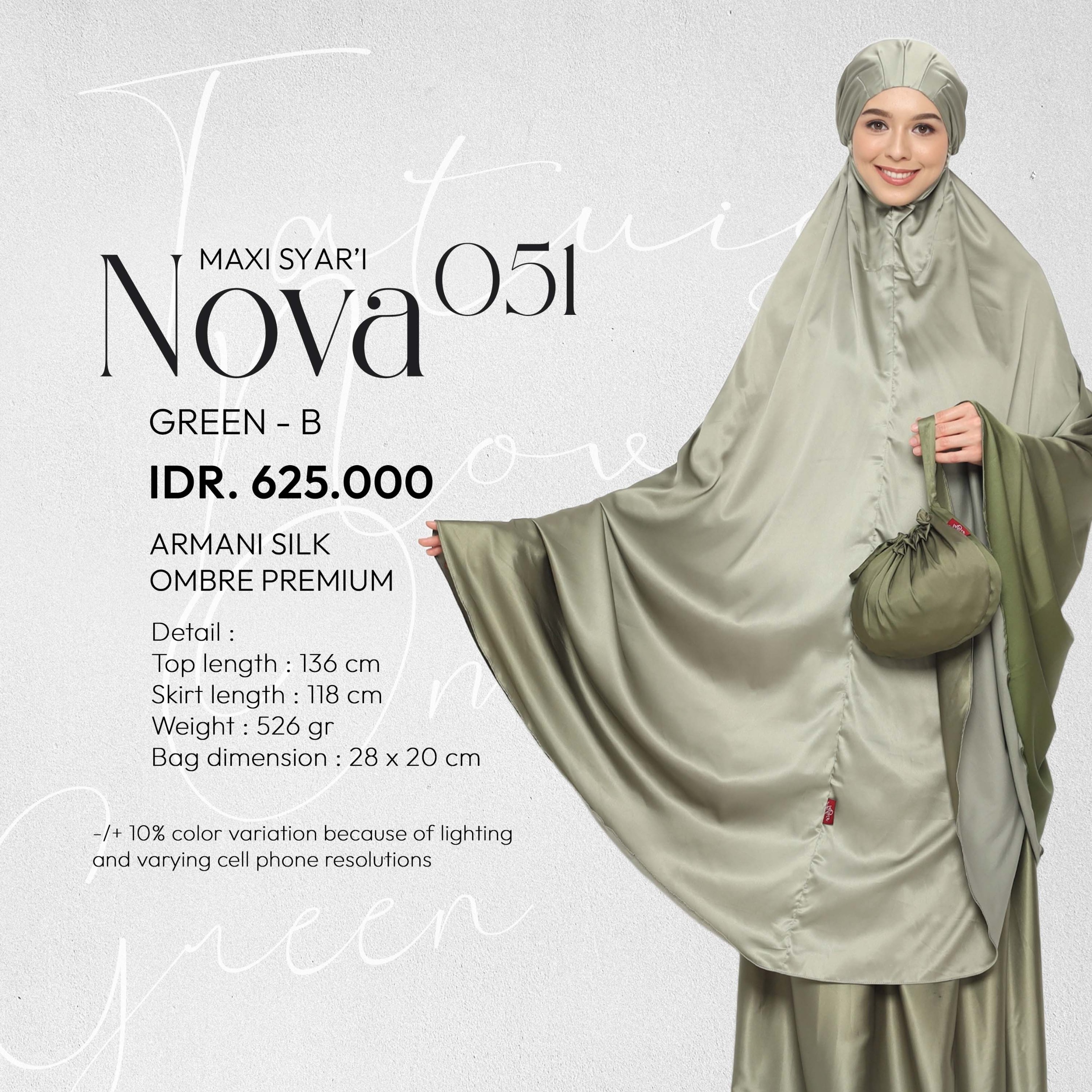 Tatuis Mukena Nova 051 Dewasa Maxi Syari Jumbo Ombre Premium
