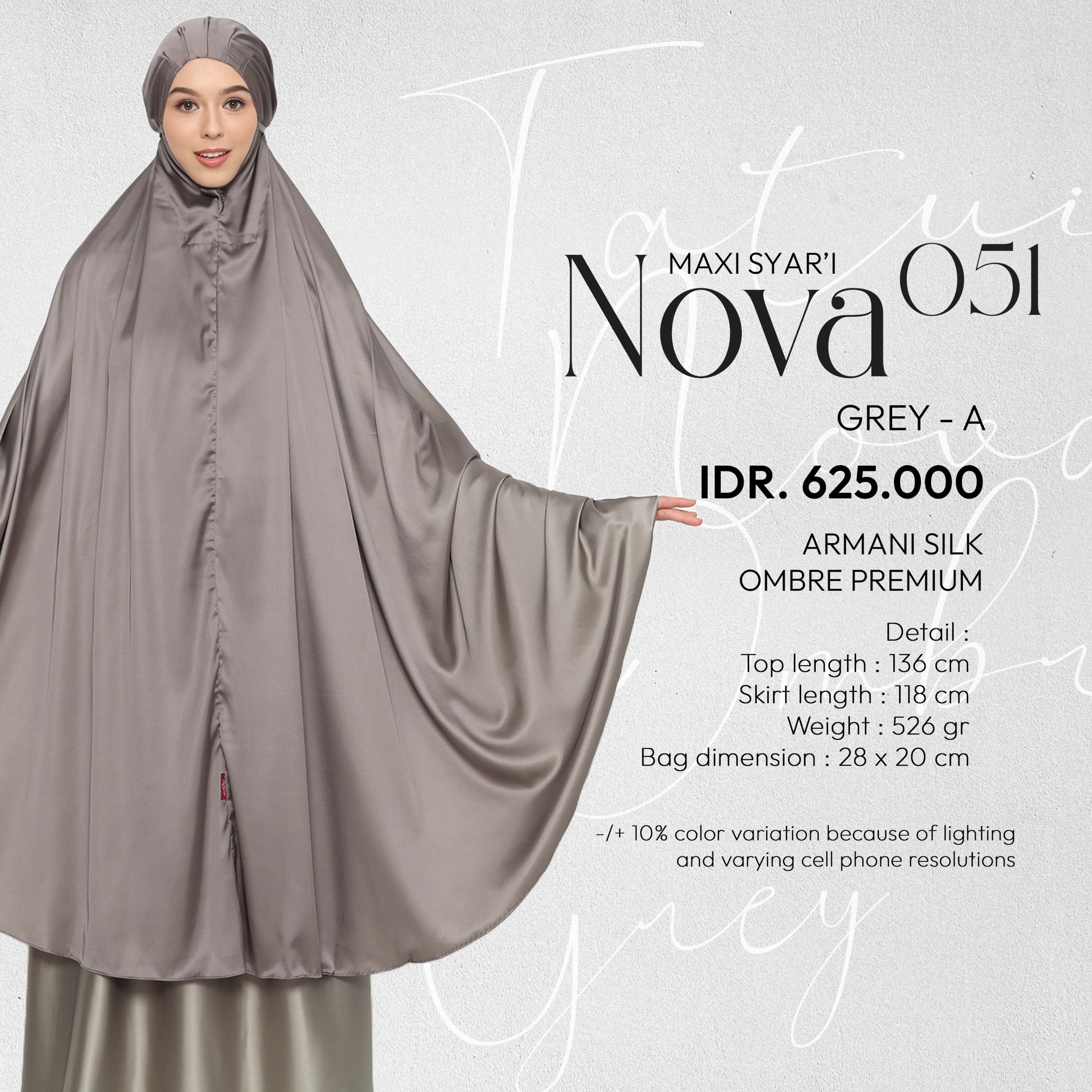 Tatuis Mukena Nova 051 Dewasa Maxi Syari Jumbo Ombre Premium