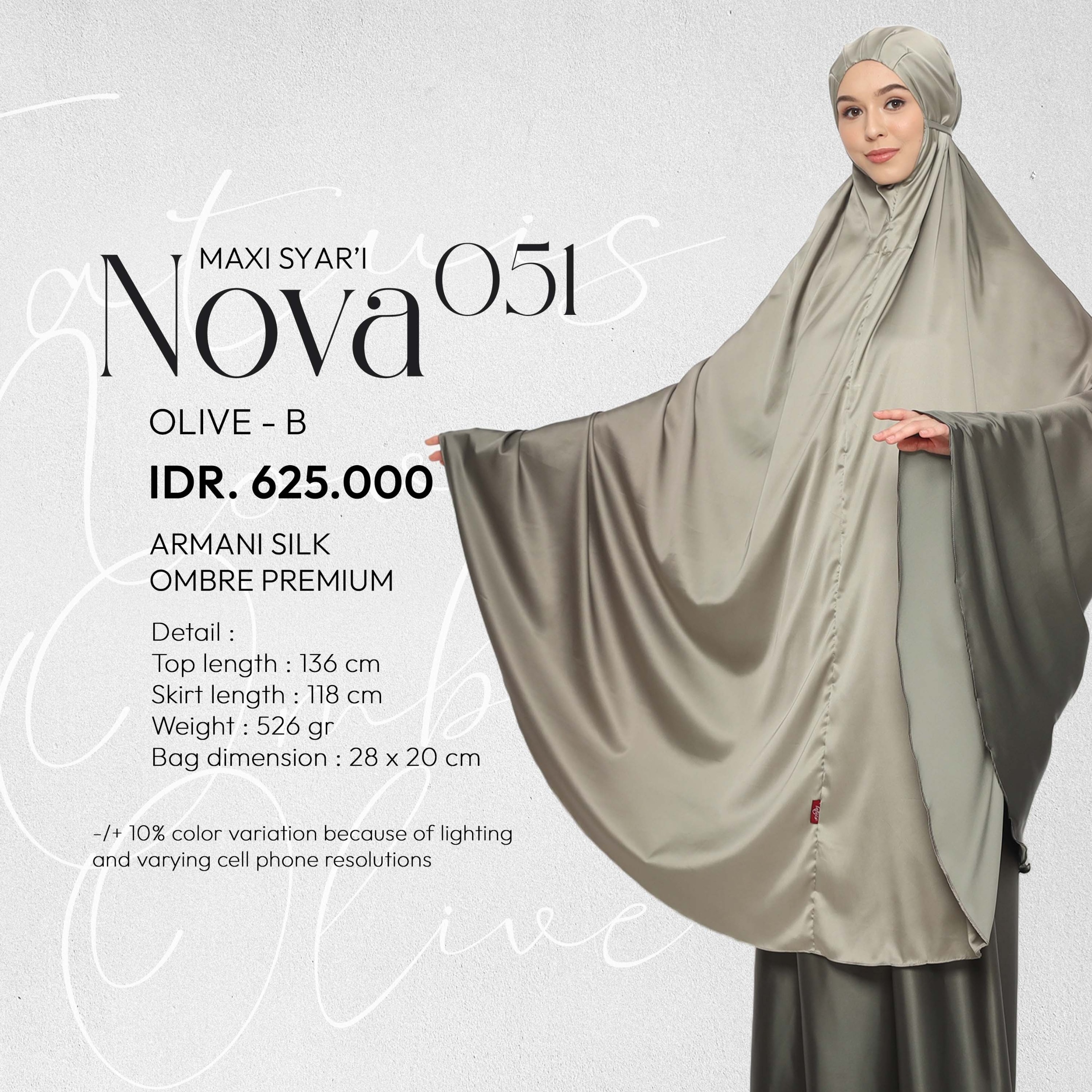 Tatuis Mukena Nova 051 Dewasa Maxi Syari Jumbo Ombre Premium