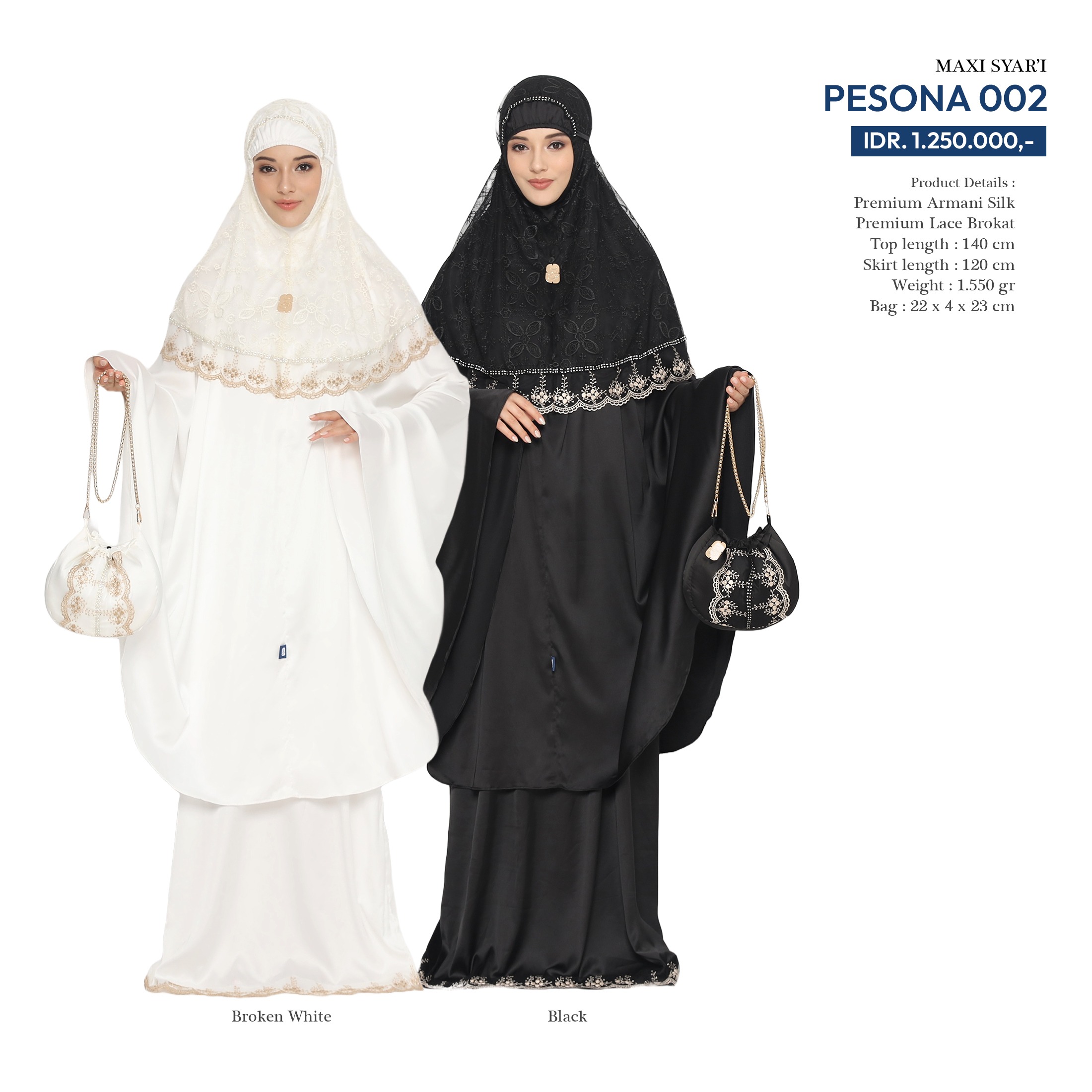 Tatuis Mukena Pesona 002 Dewasa Maxi Syari Jumbo