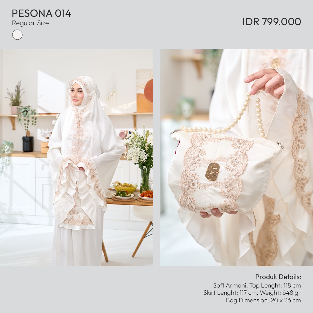 Tatuis Mukena Pesona 014 Broken White Dewasa Reguler