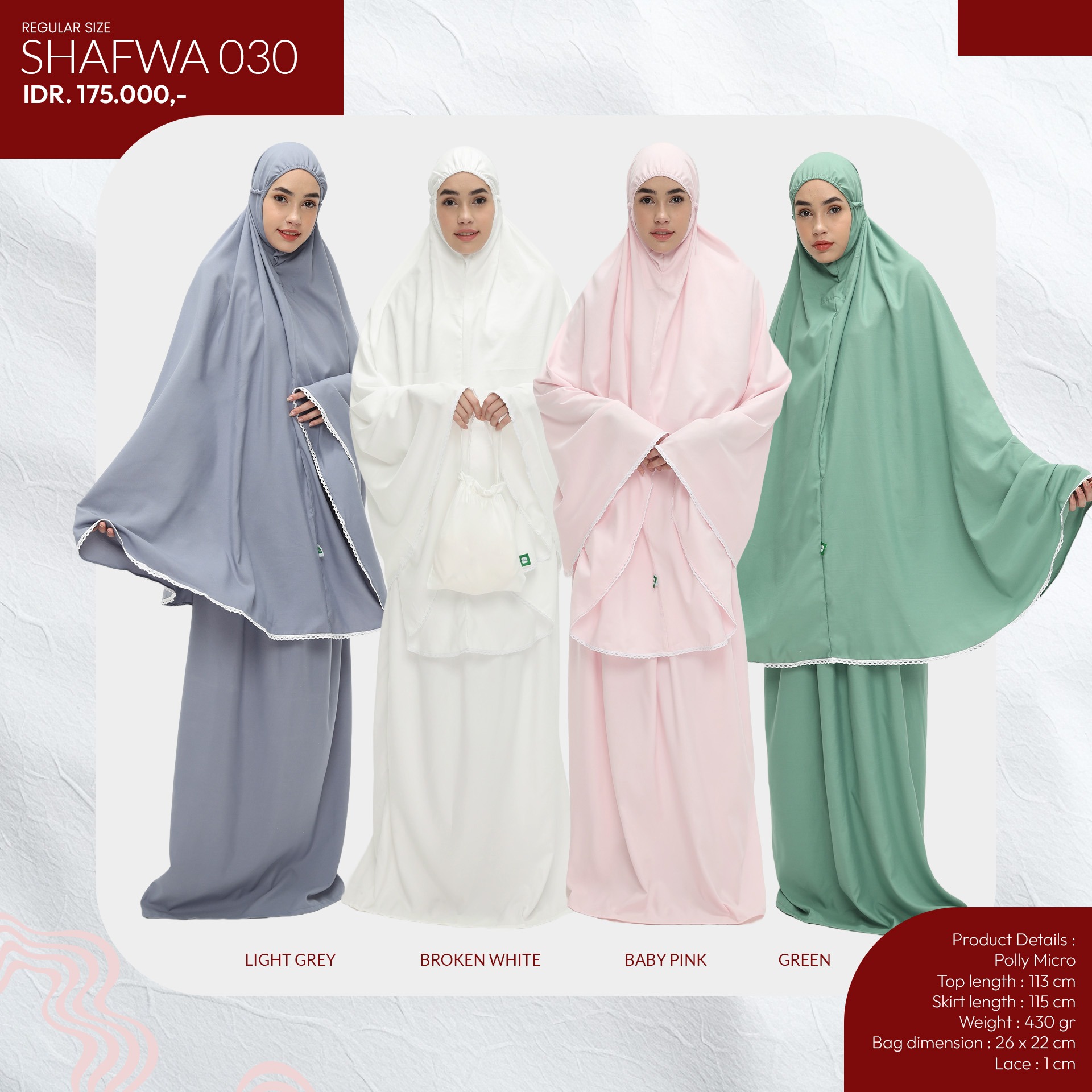 Tatuis Mukena Shafwa 030 Dewasa Reguler