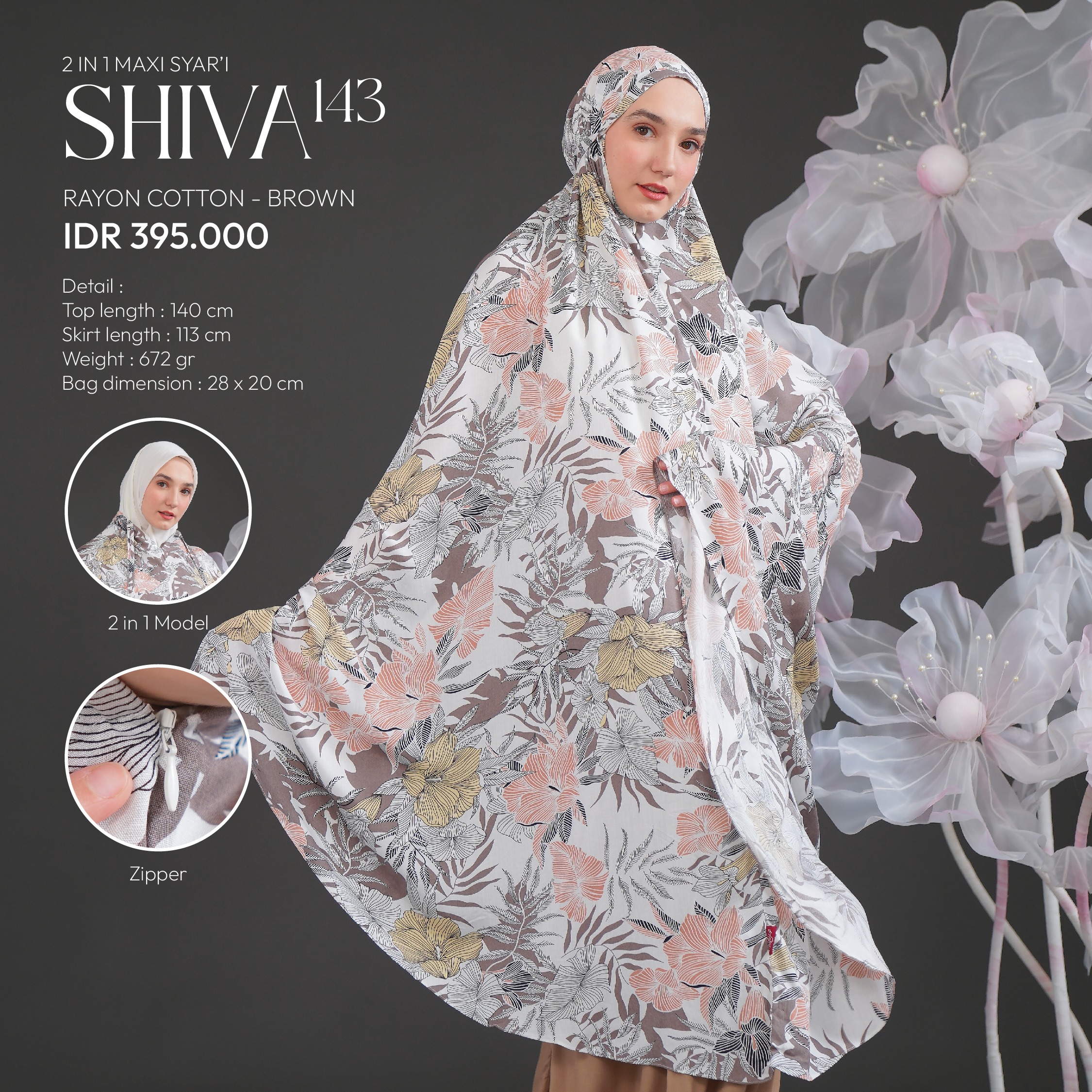 Tatuis Mukena Shiva 143 Dewasa Maxi Syari Jumbo