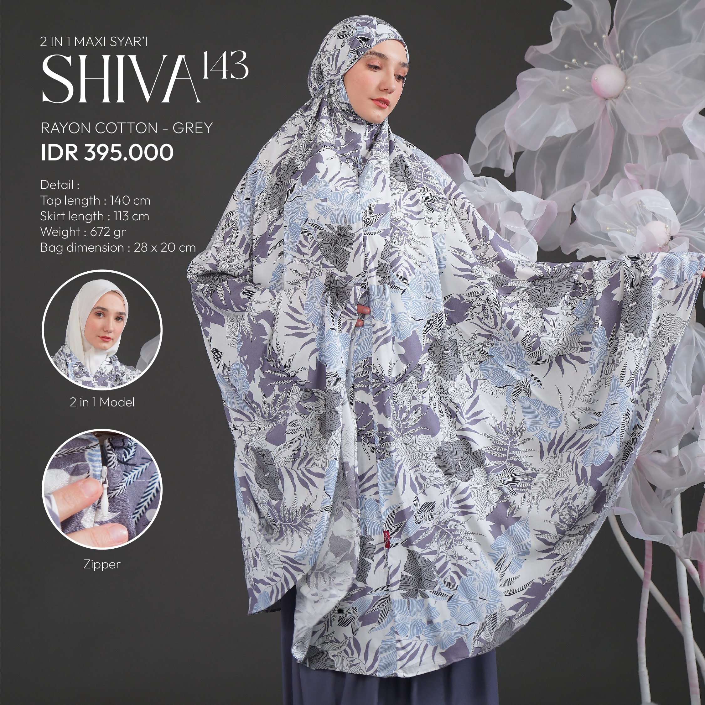 Tatuis Mukena Shiva 143 Dewasa Maxi Syari Jumbo