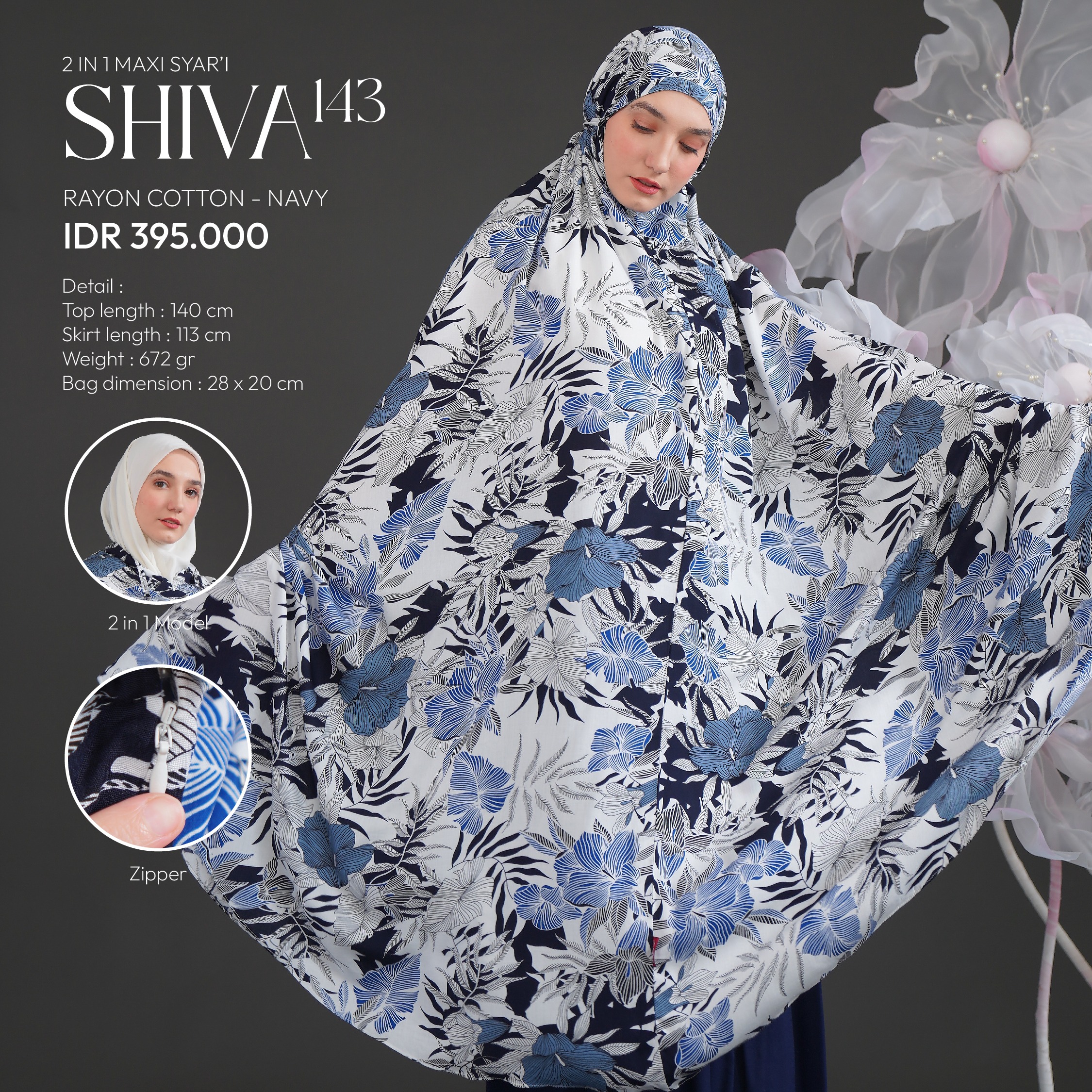 Tatuis Mukena Shiva 143 Dewasa Maxi Syari Jumbo