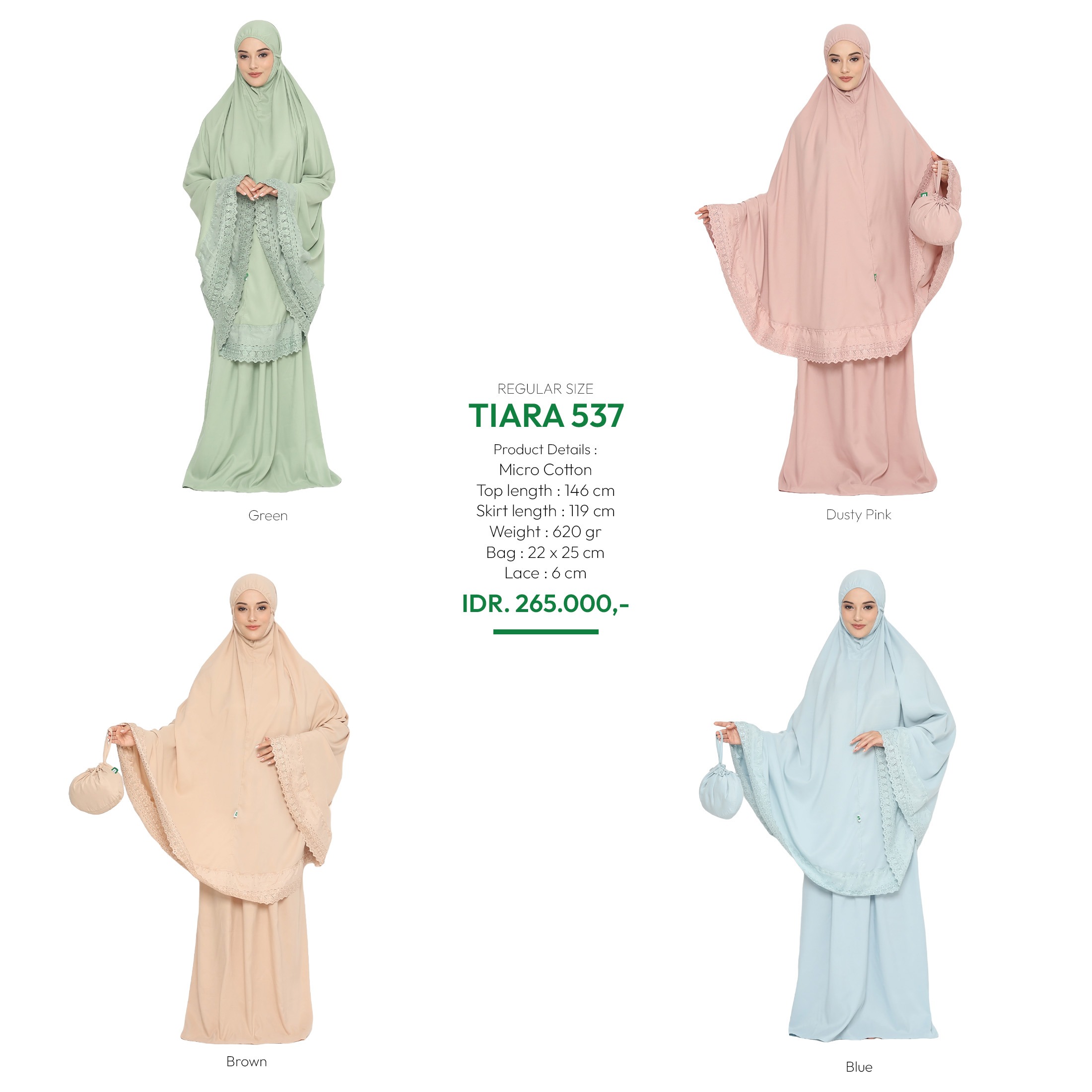 Tatuis Mukena Tiara 537 Dewasa Reguler