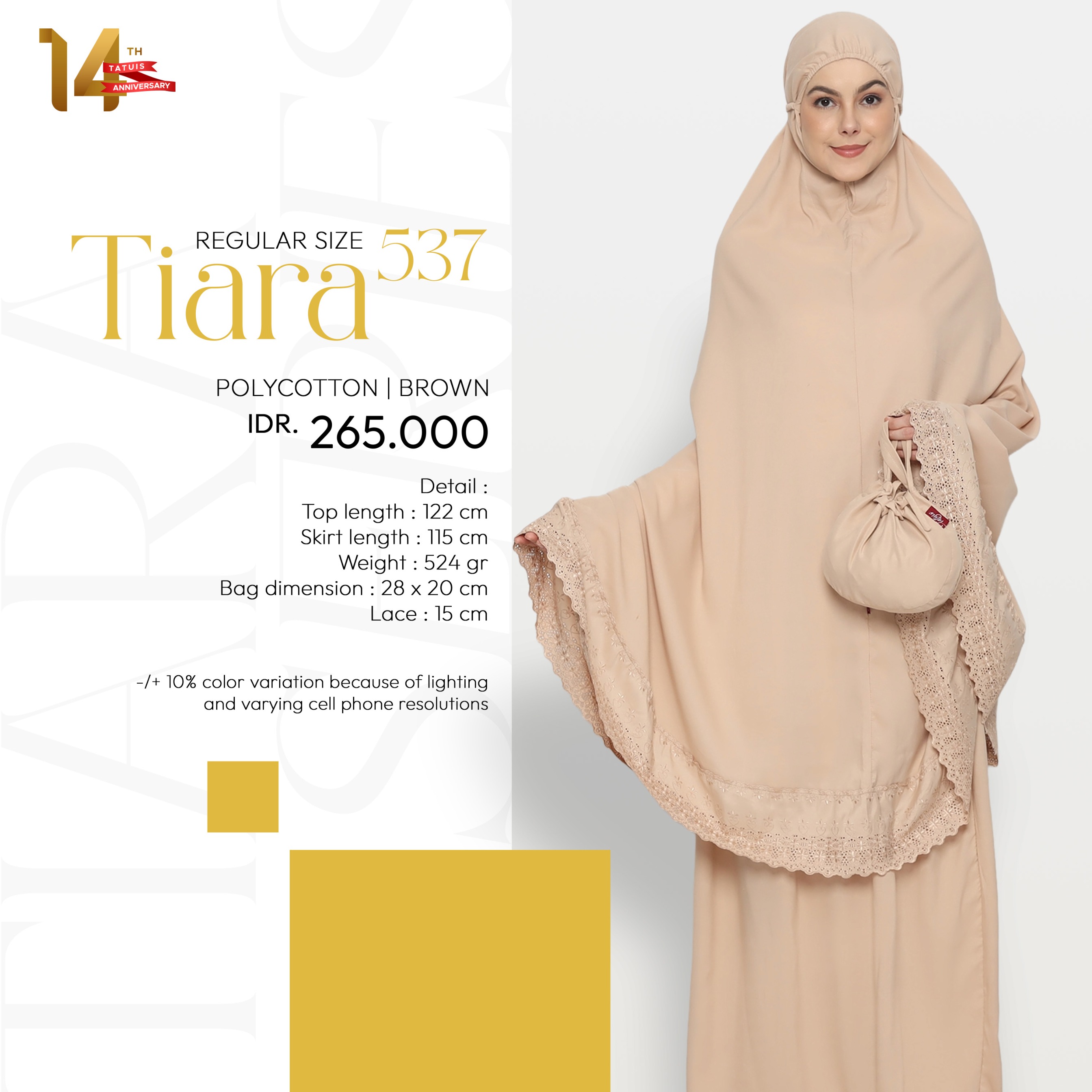 Tatuis Mukena Tiara 537 Dewasa Reguler