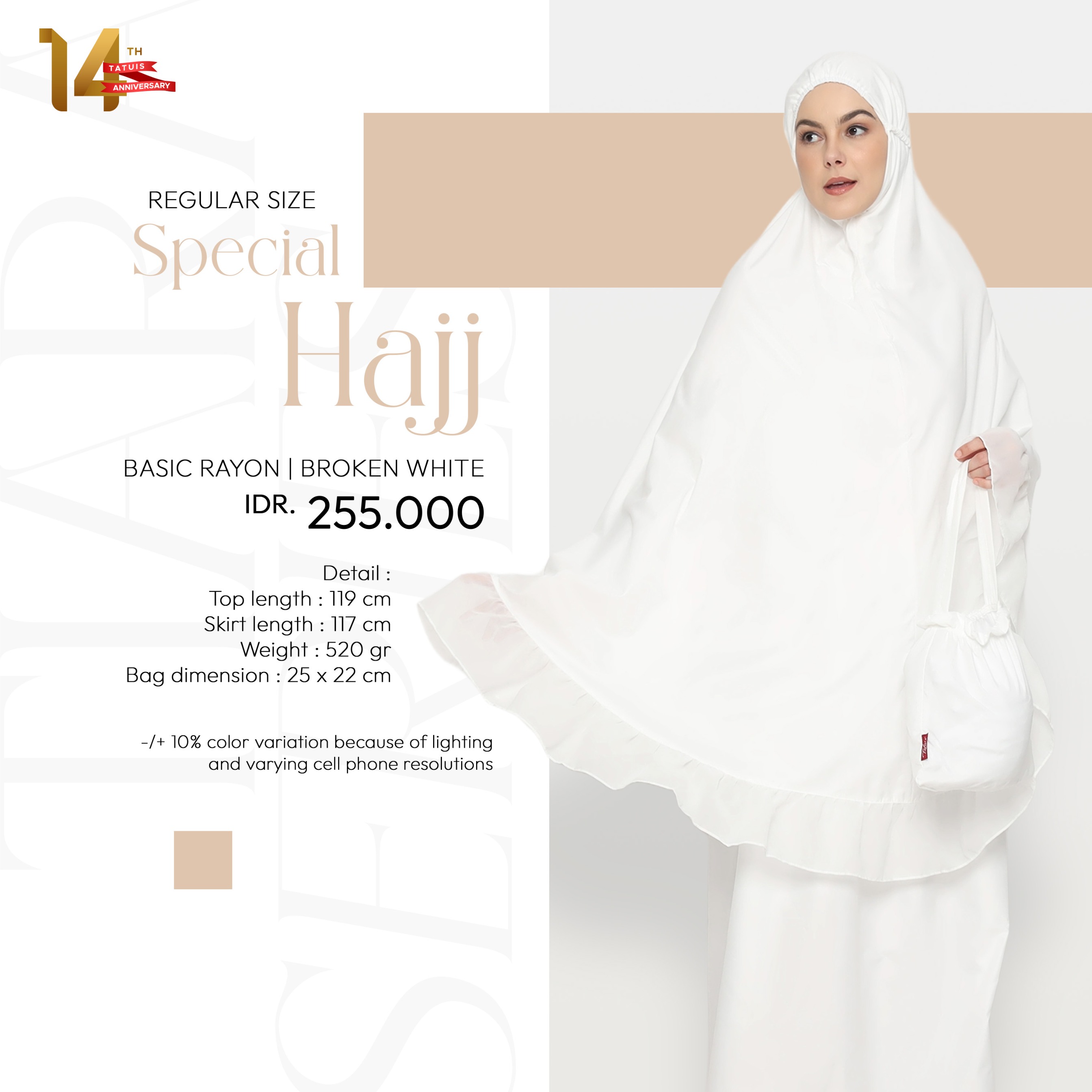 Tatuis Mukena Tiara 539 Dewasa Reguler Special Haji
