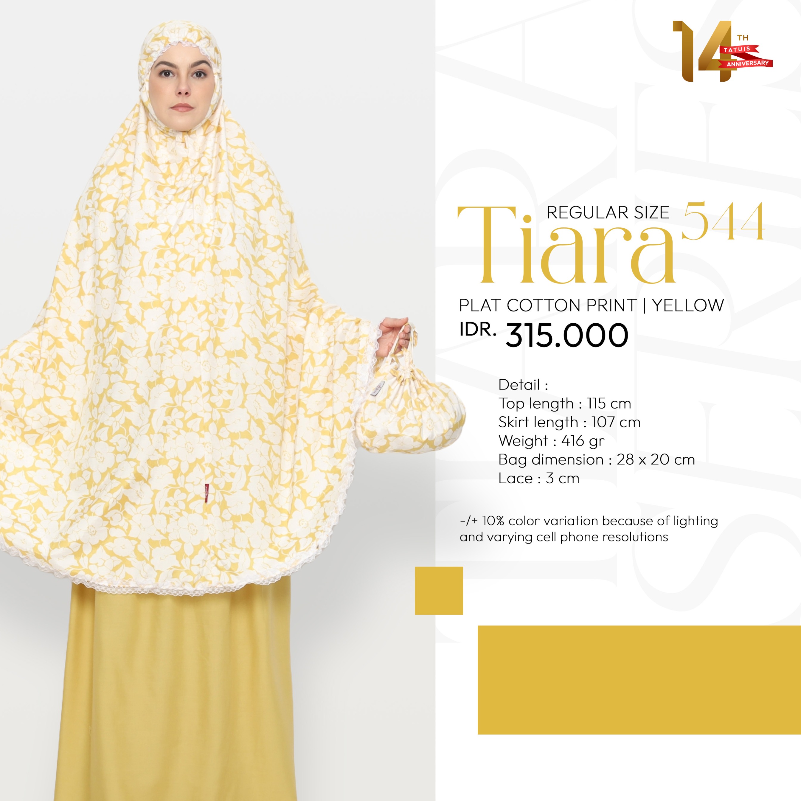 Tatuis Mukena Tiara 544 Dewasa Reguler