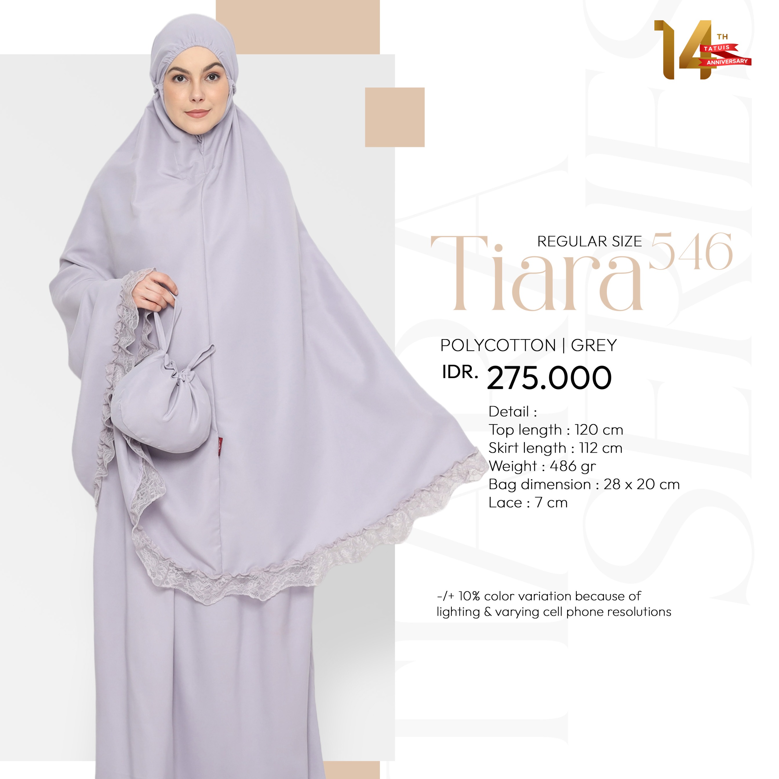 Tatuis Mukena Tiara 546 Dewasa Reguler