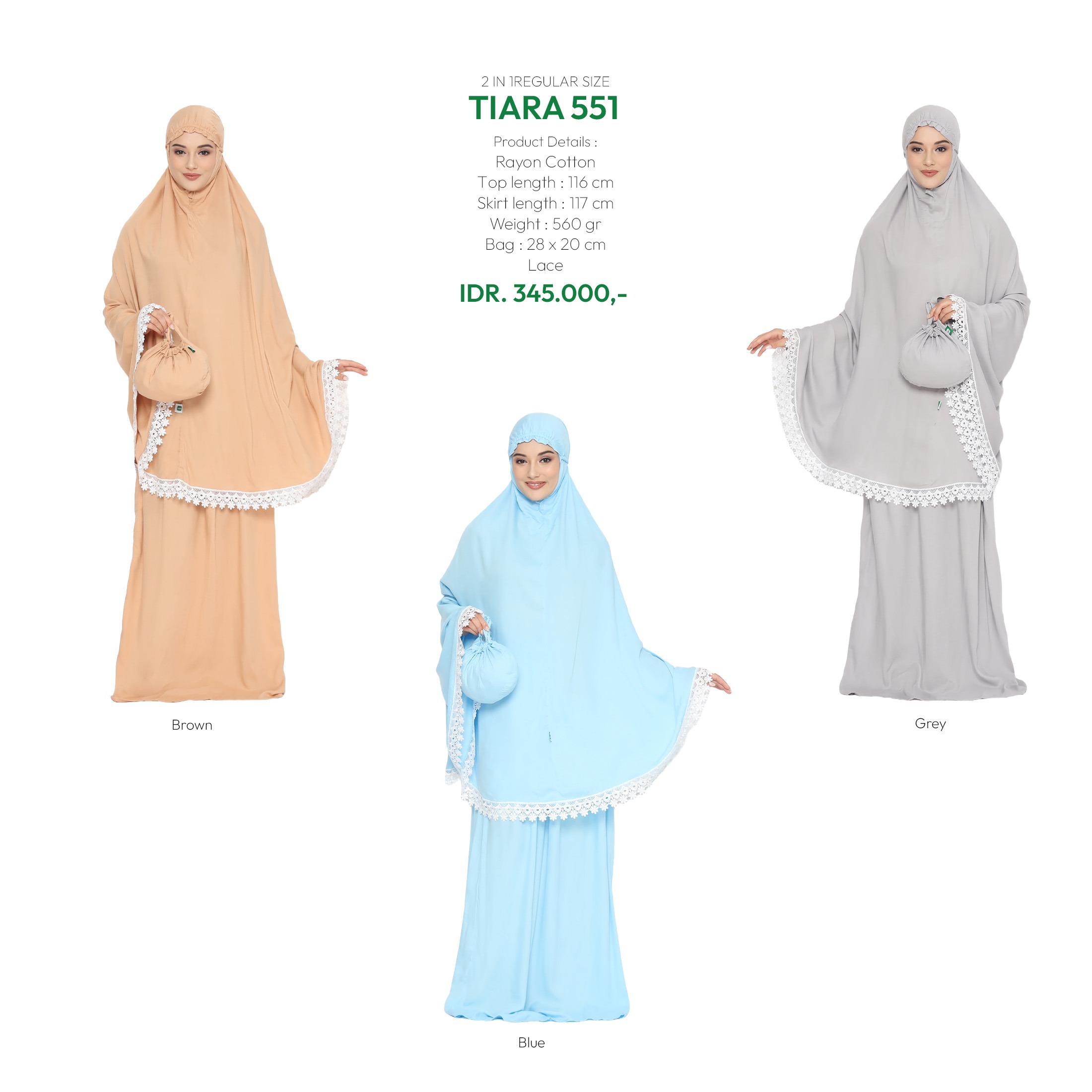 Tatuis Mukena Tiara 551 Dewasa Reguler