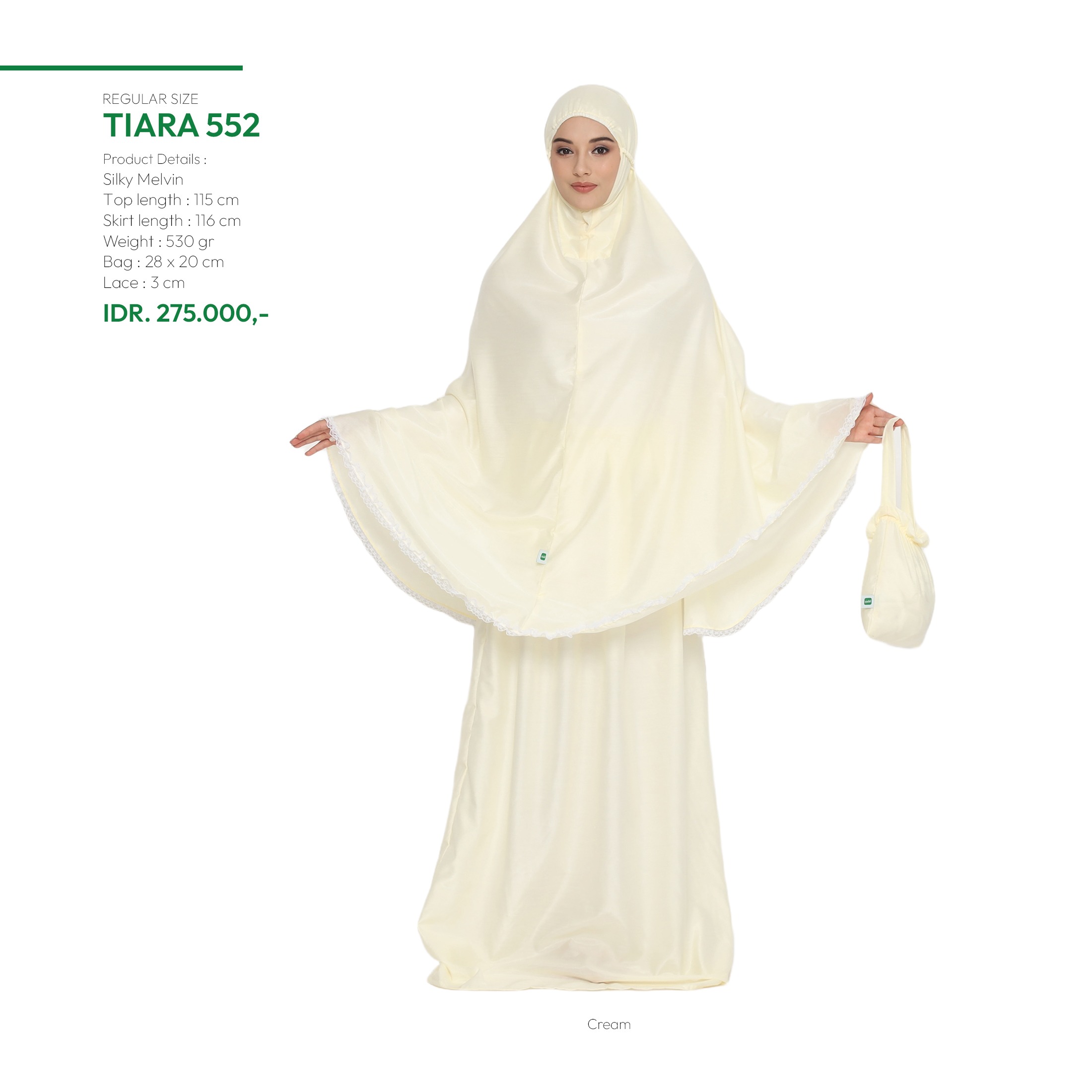 Tatuis Mukena Tiara 552 Cream Dewasa Reguler