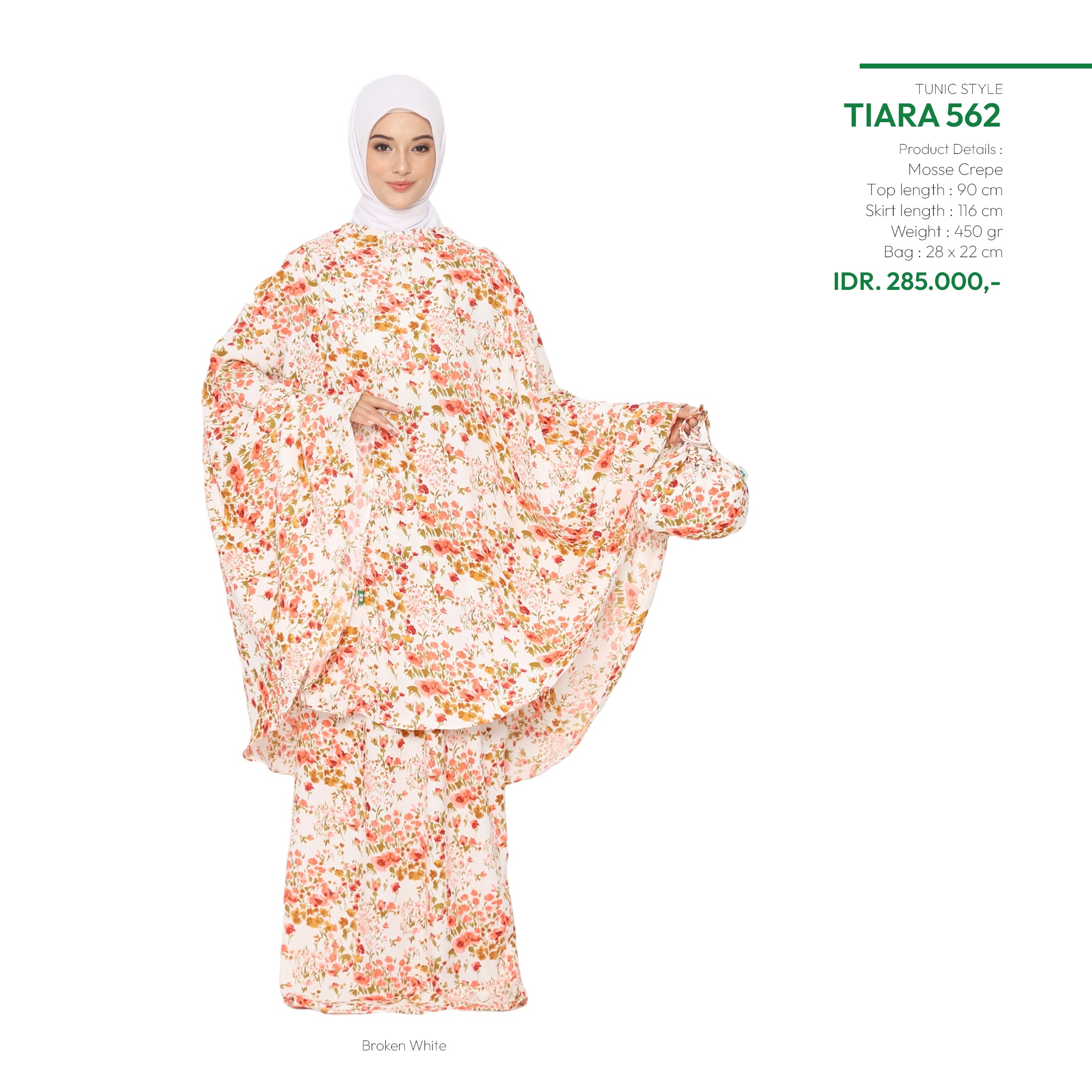 Tatuis Mukena Tiara 562 Dewasa Tunik Style