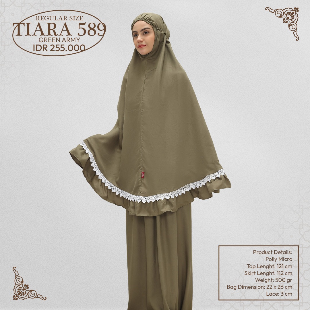 Tatuis Mukena Tiara 589 Green Army Dewasa Reguler
