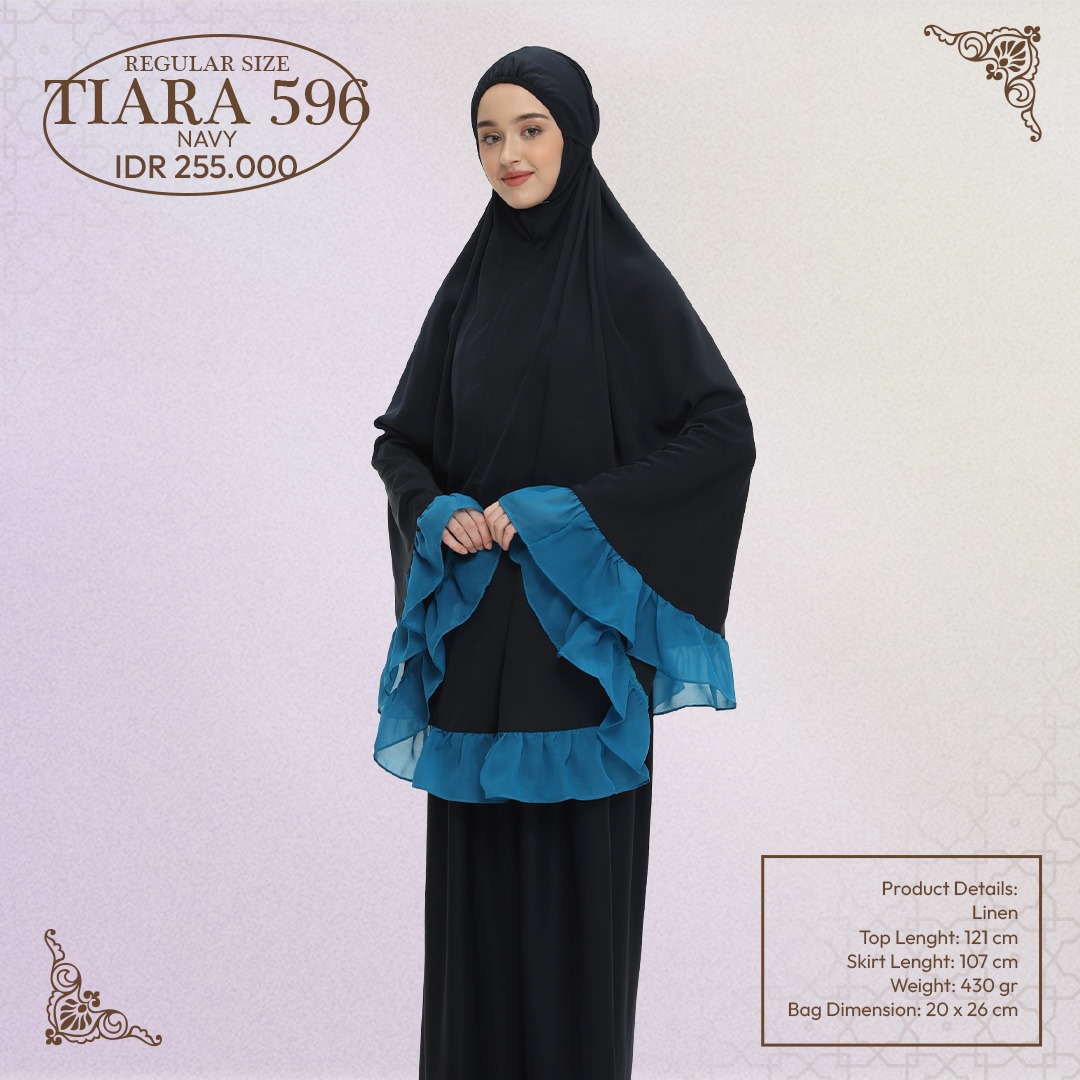 Tatuis Mukena Tiara 596 Navy Dewasa Reguler