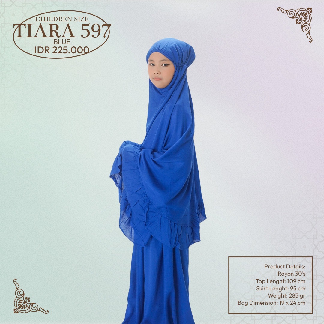 Tatuis Mukena Tiara 597 Blue Anak Reguler