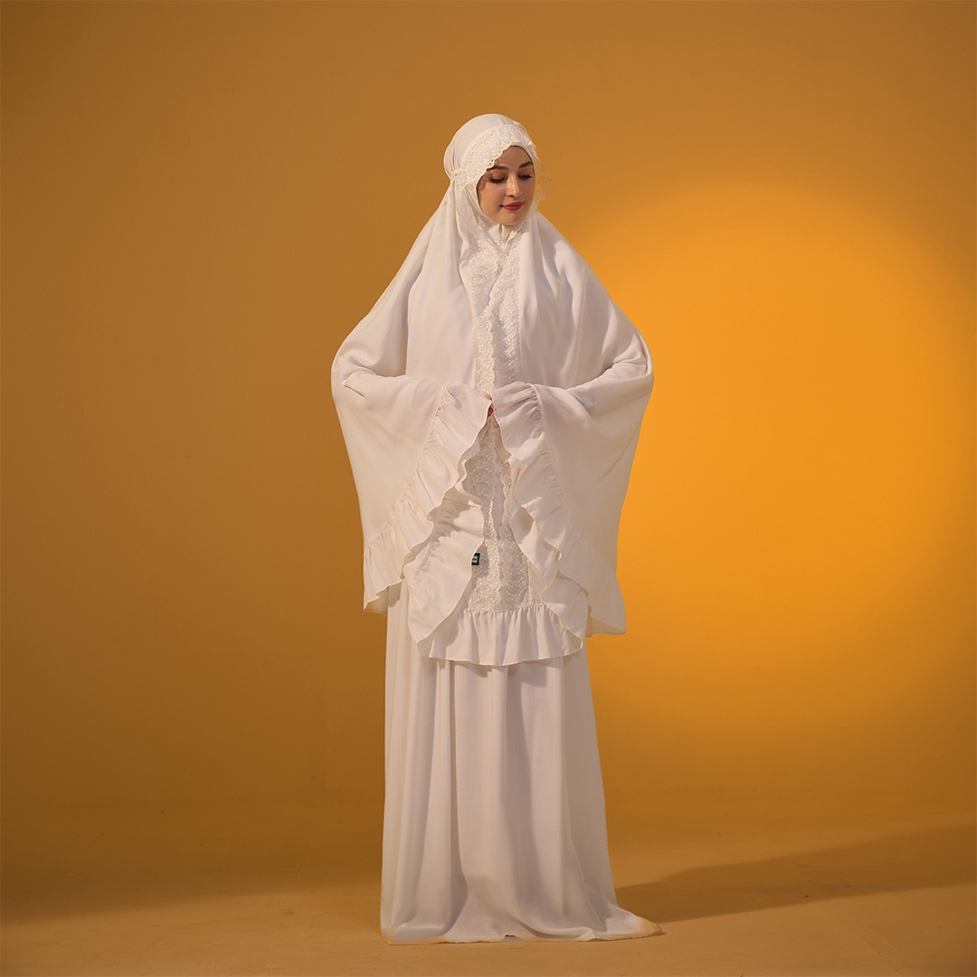 Tatuis Mukena Tiara 613 Broken White Dewasa Reguler