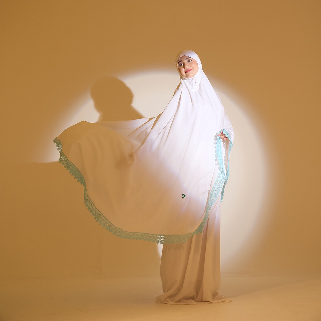 Tatuis Mukena Tiara 616 Broken White Dewasa Maxy Syari