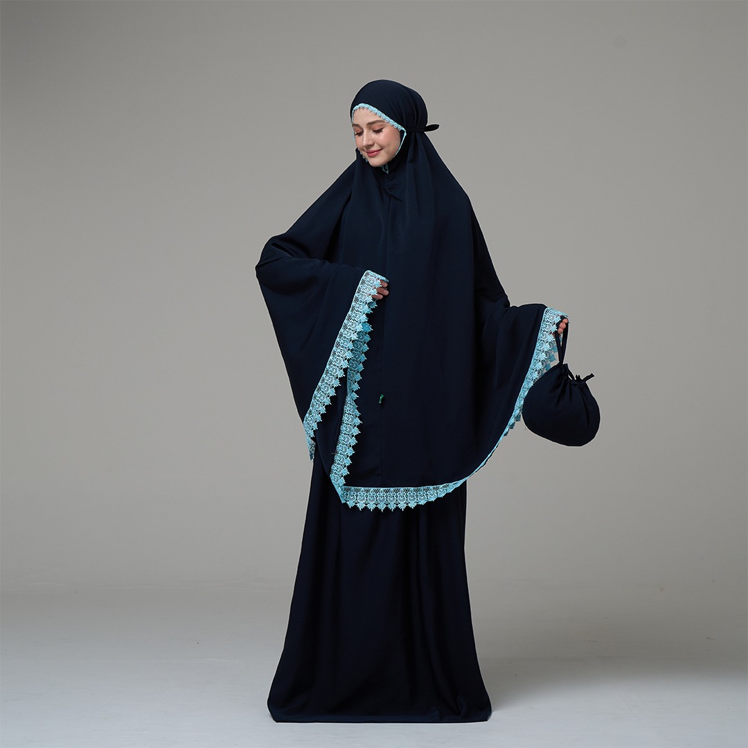 Tatuis Mukena Tiara 618 Navy  Dewasa Reguler