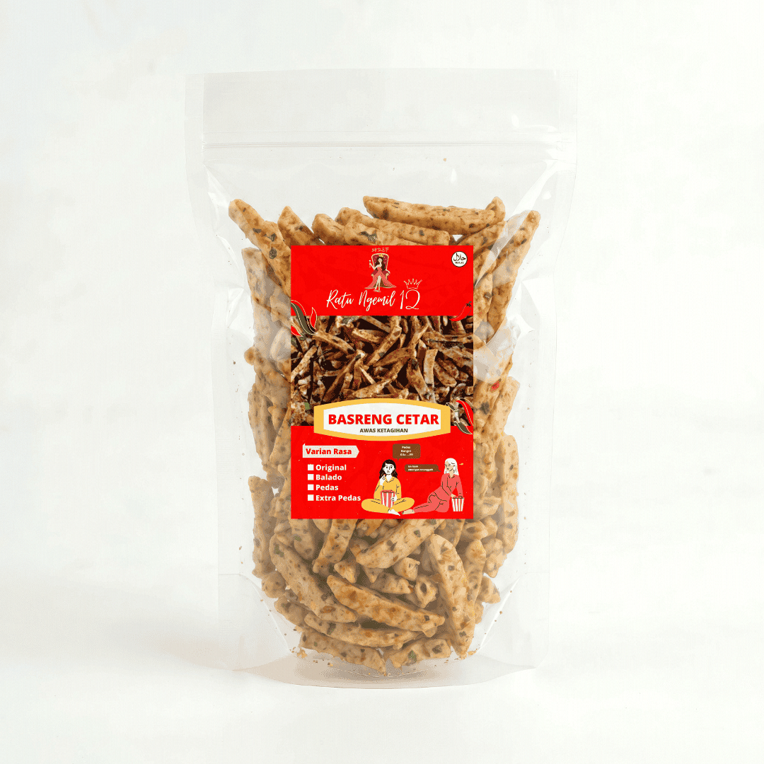 Basreng Stik Cetar Daun Jeruk - Pedas