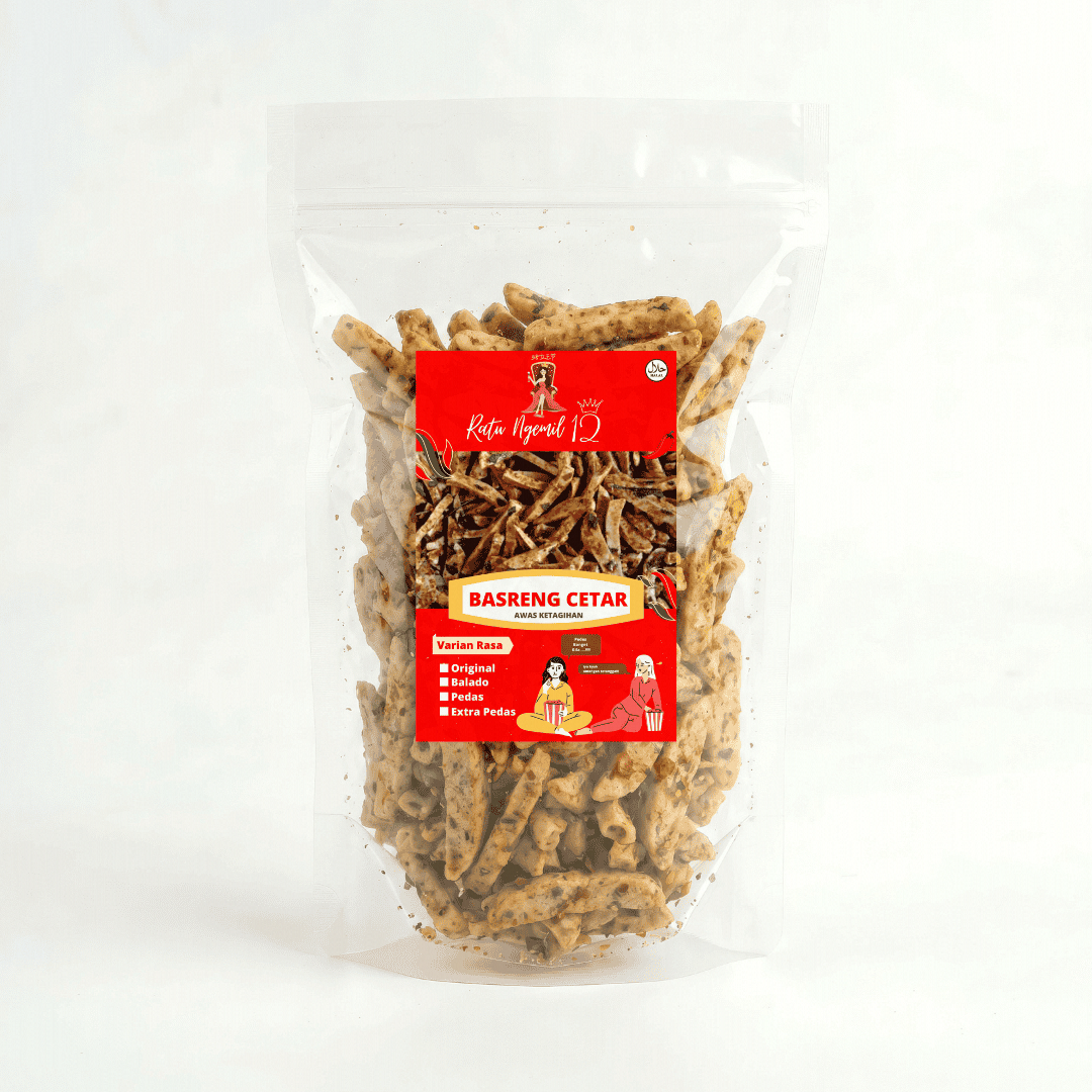 Basreng Stik Cetar Daun Jeruk - Extra Pedas