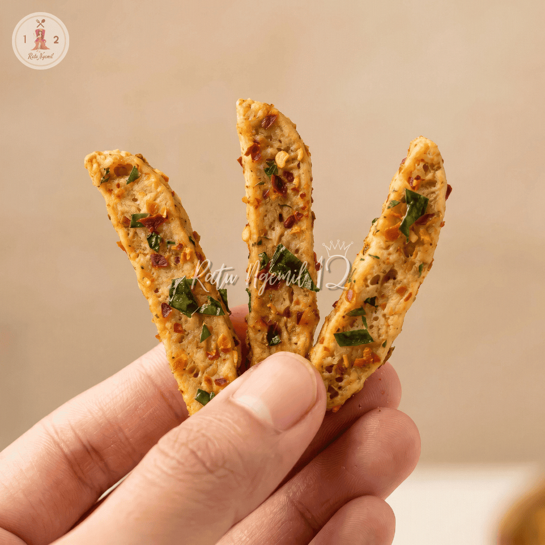 Basreng Stik Cetar Daun Jeruk - Extra Pedas