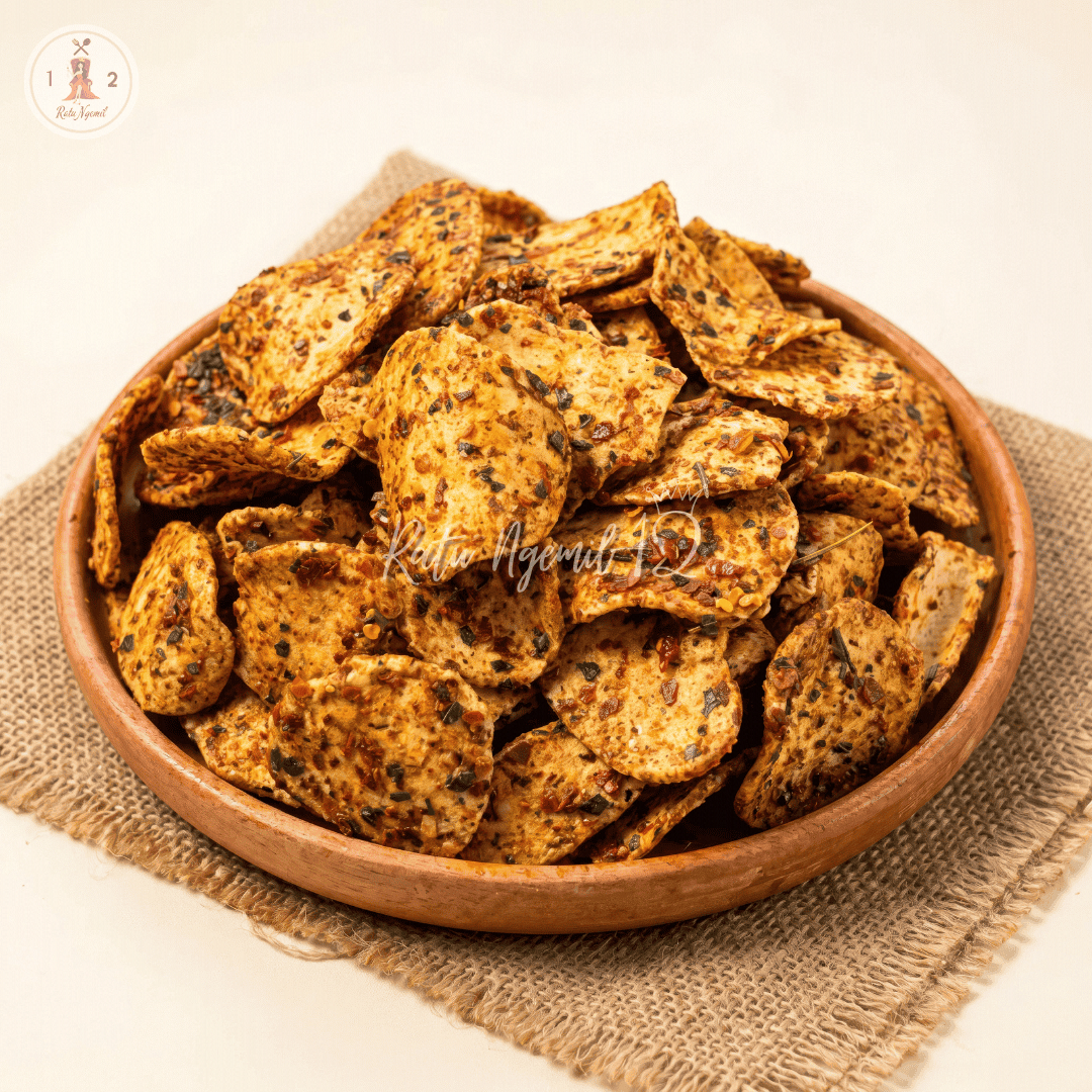 Basreng Koin Cetar Daun Jeruk - Pedas Asin