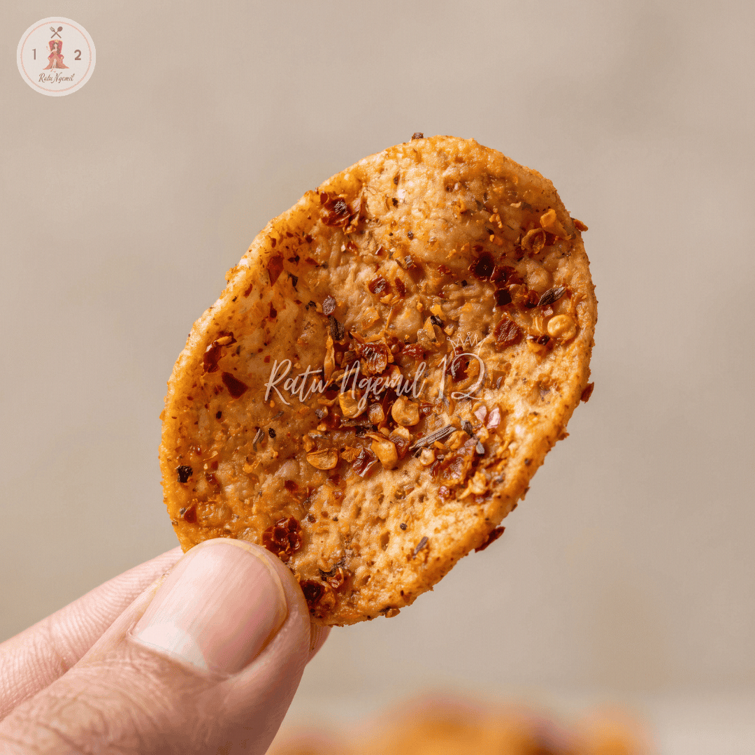 Basreng Koin Cetar Daun Jeruk - Pedas Asin