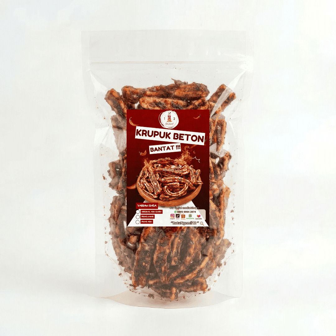 Krupuk Beton Bantat Daun Jeruk - Pedas Asin