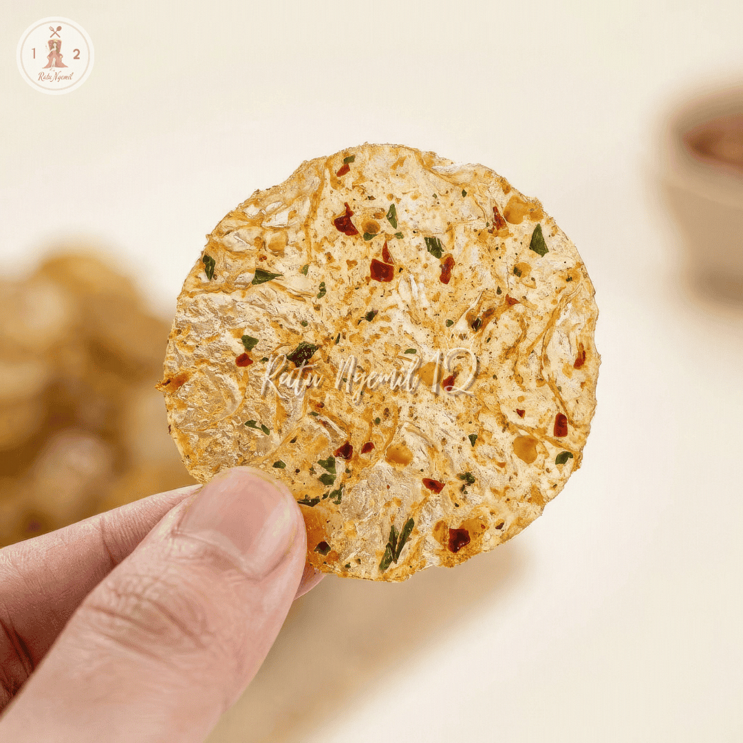 Kripik Kaca Cetar Daun Jeruk - Pedas Asin